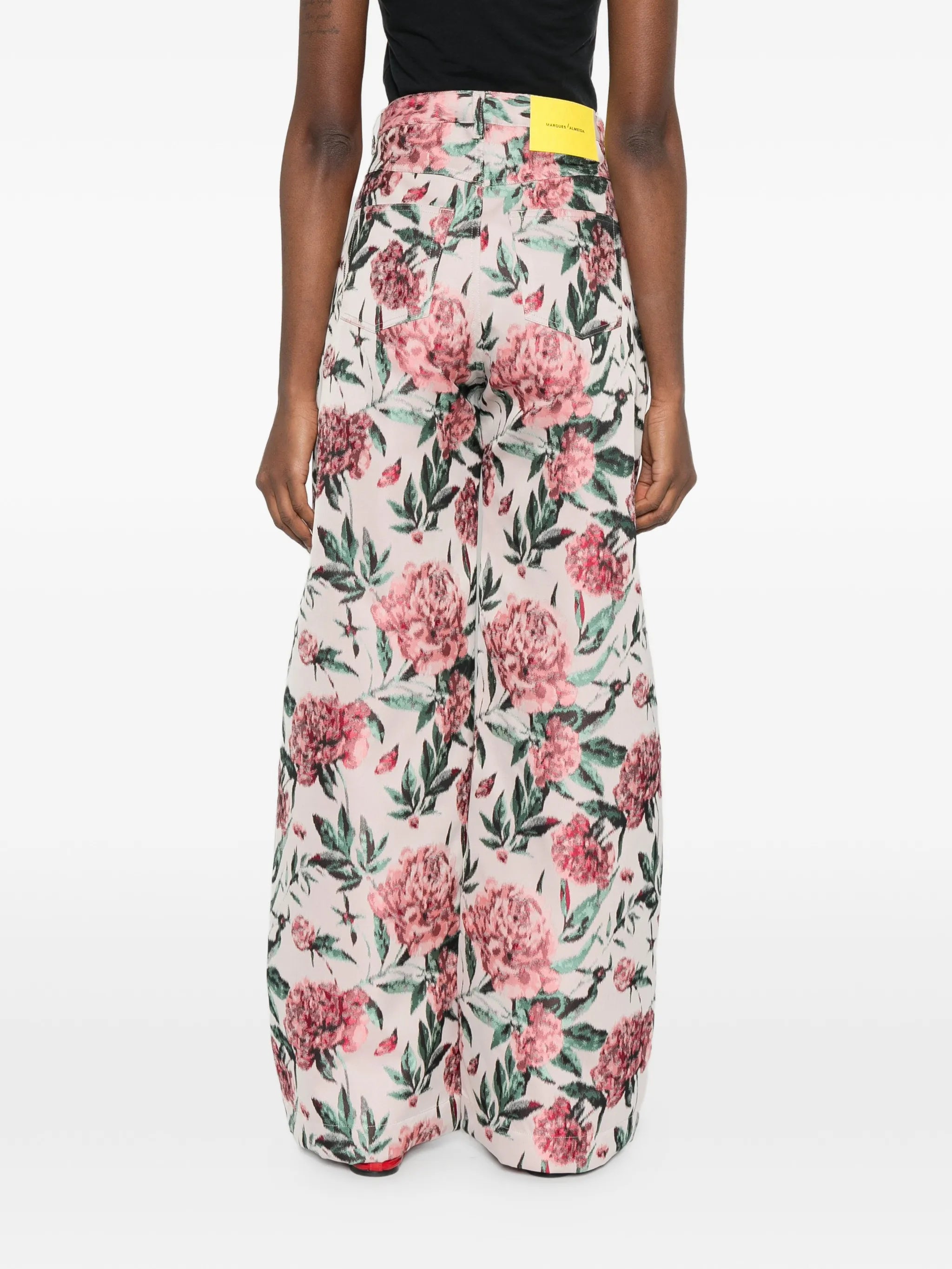 floral brocade trousers