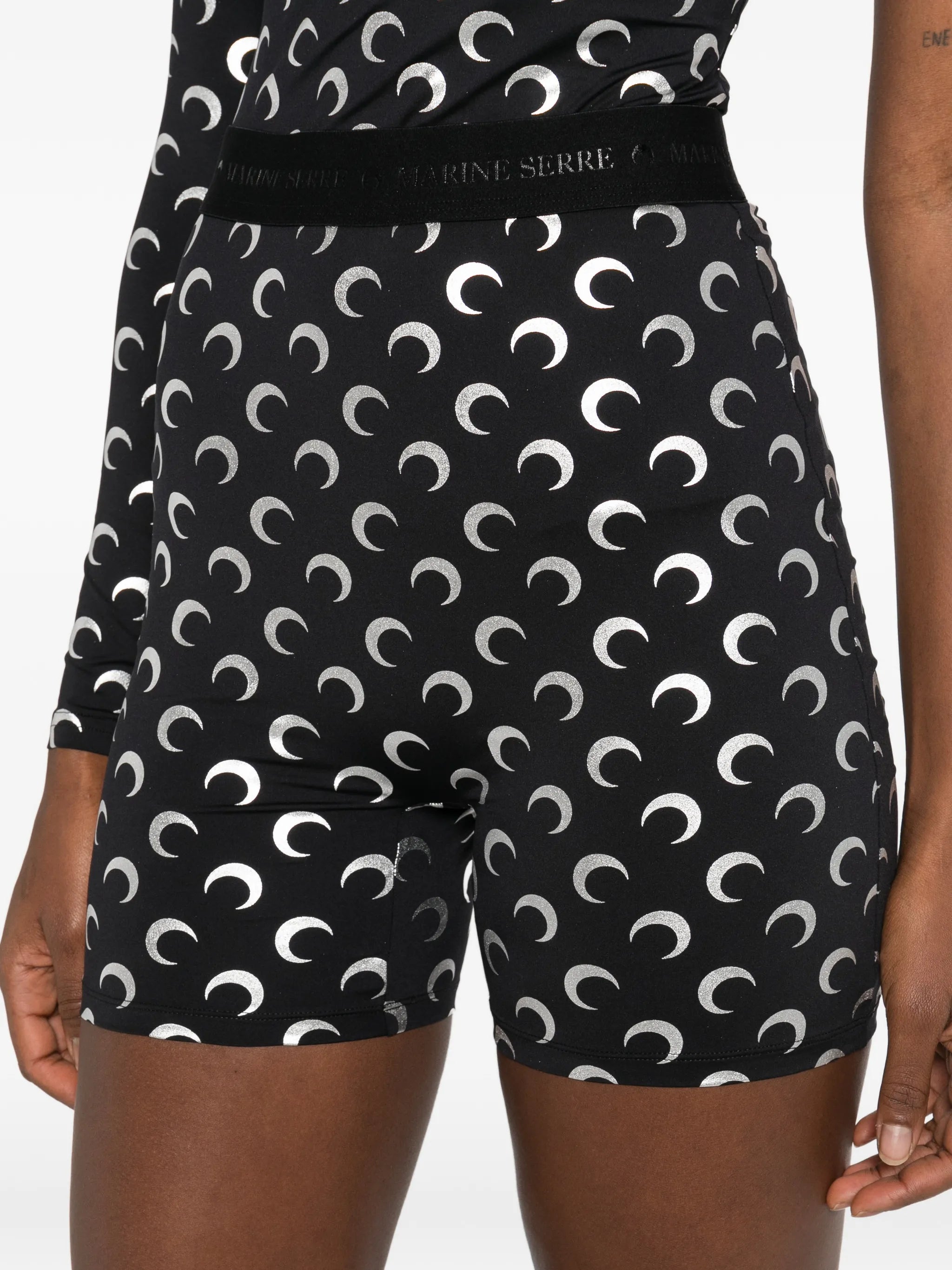 Moon-printed shorts