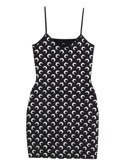 Moon-print mini dress