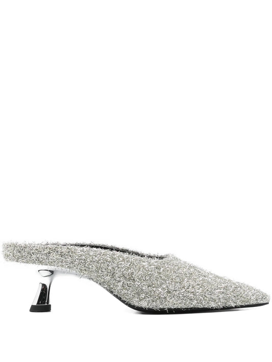 55mm pointed-toe heeled mules