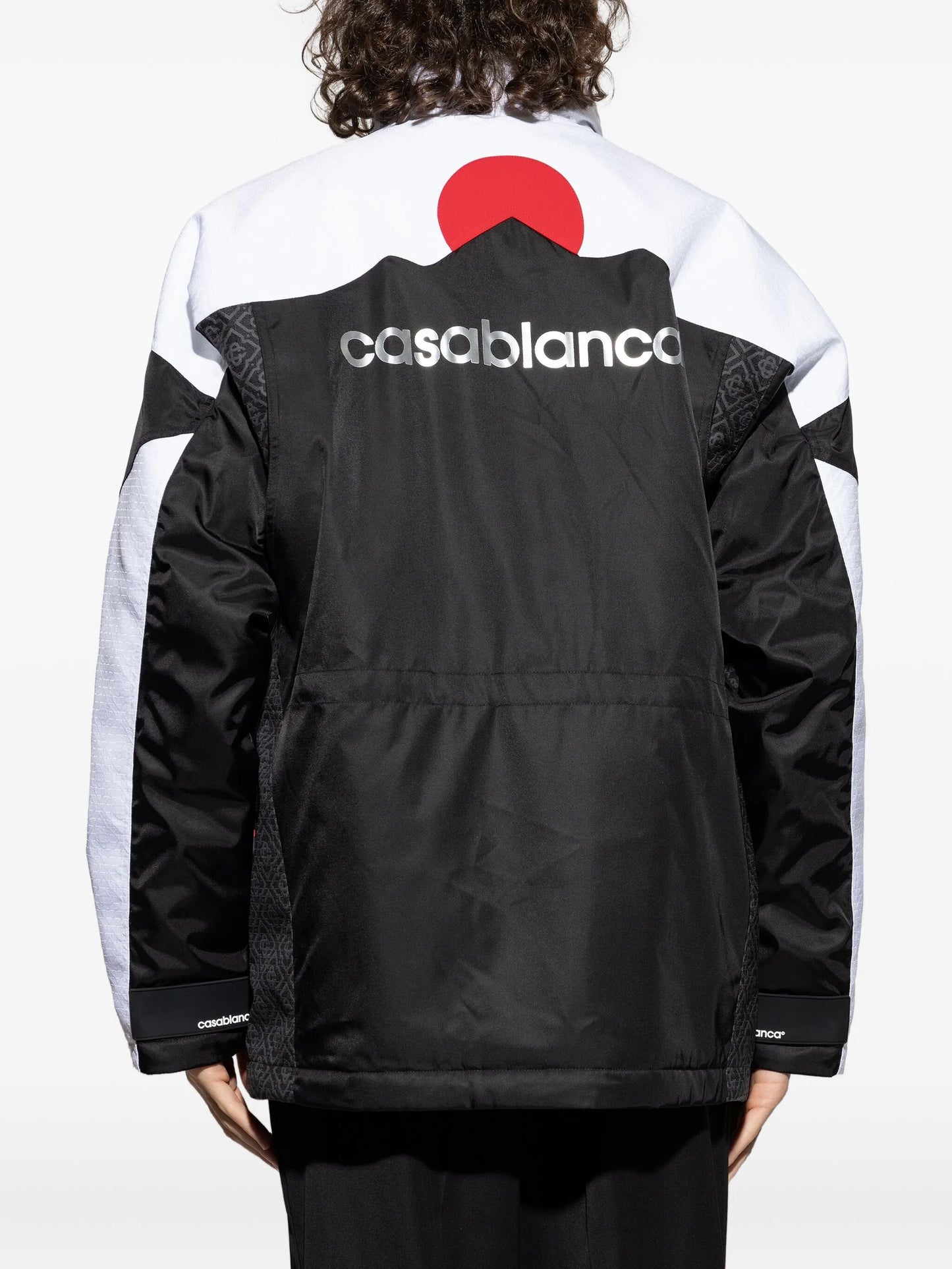 ripstop panelled zip-up ski jacket