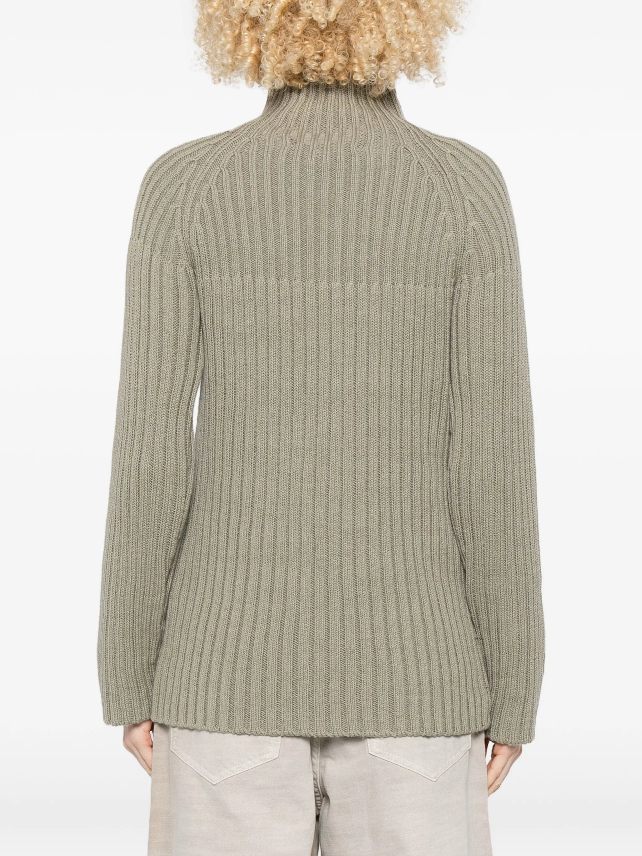 Column zip cardigan