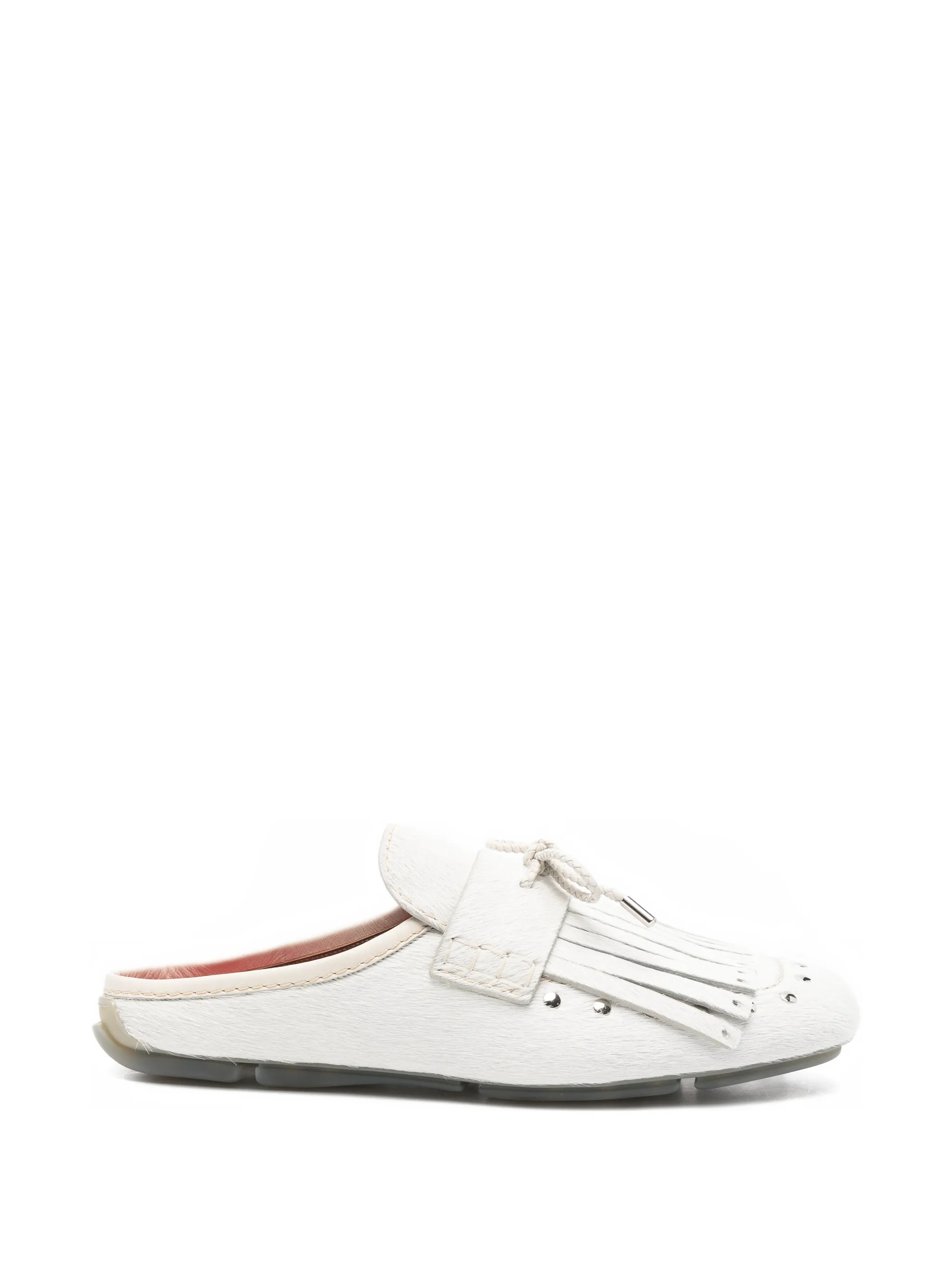 Montego fringed calf-hair mules