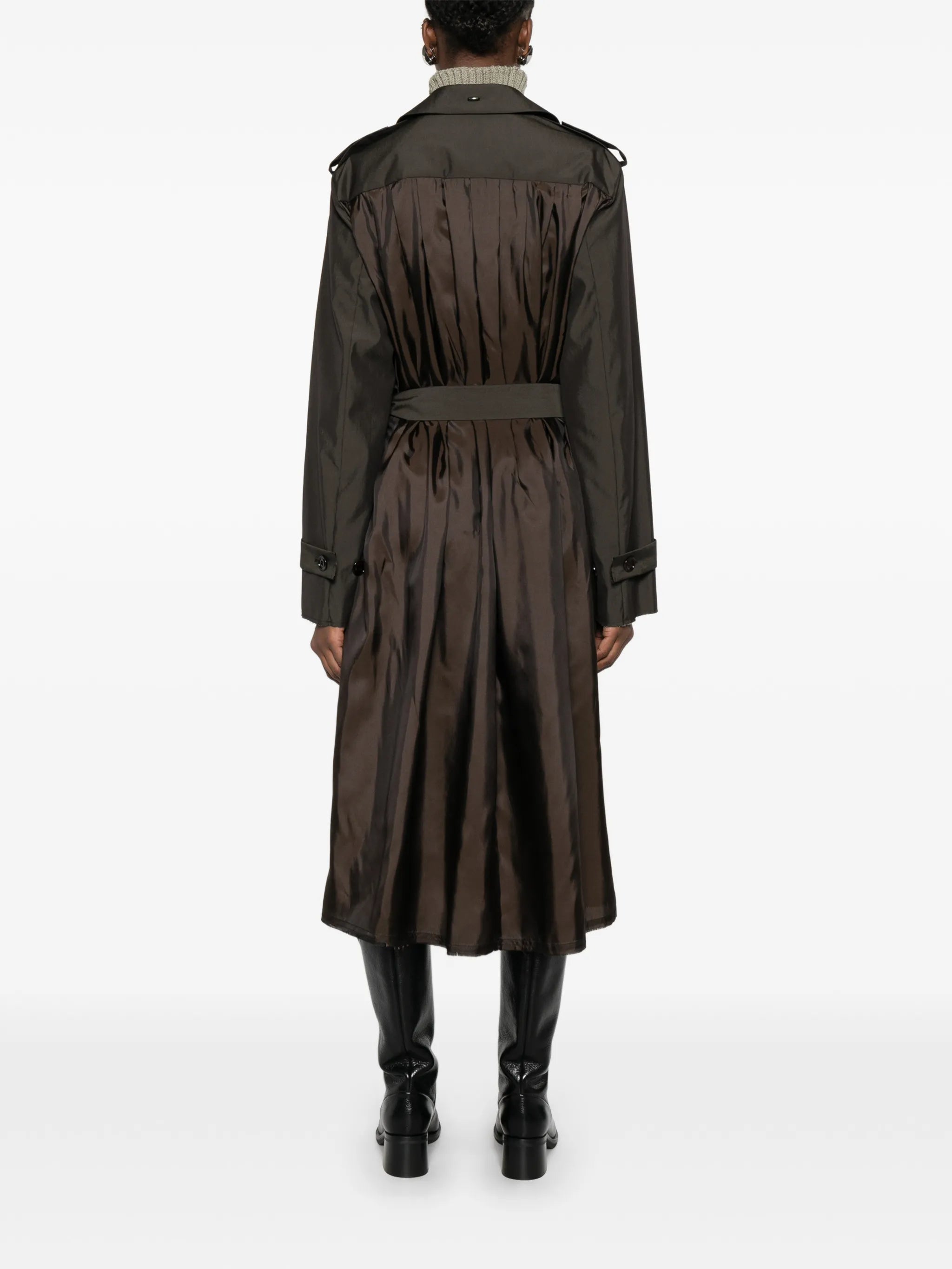Origami belted trench coat