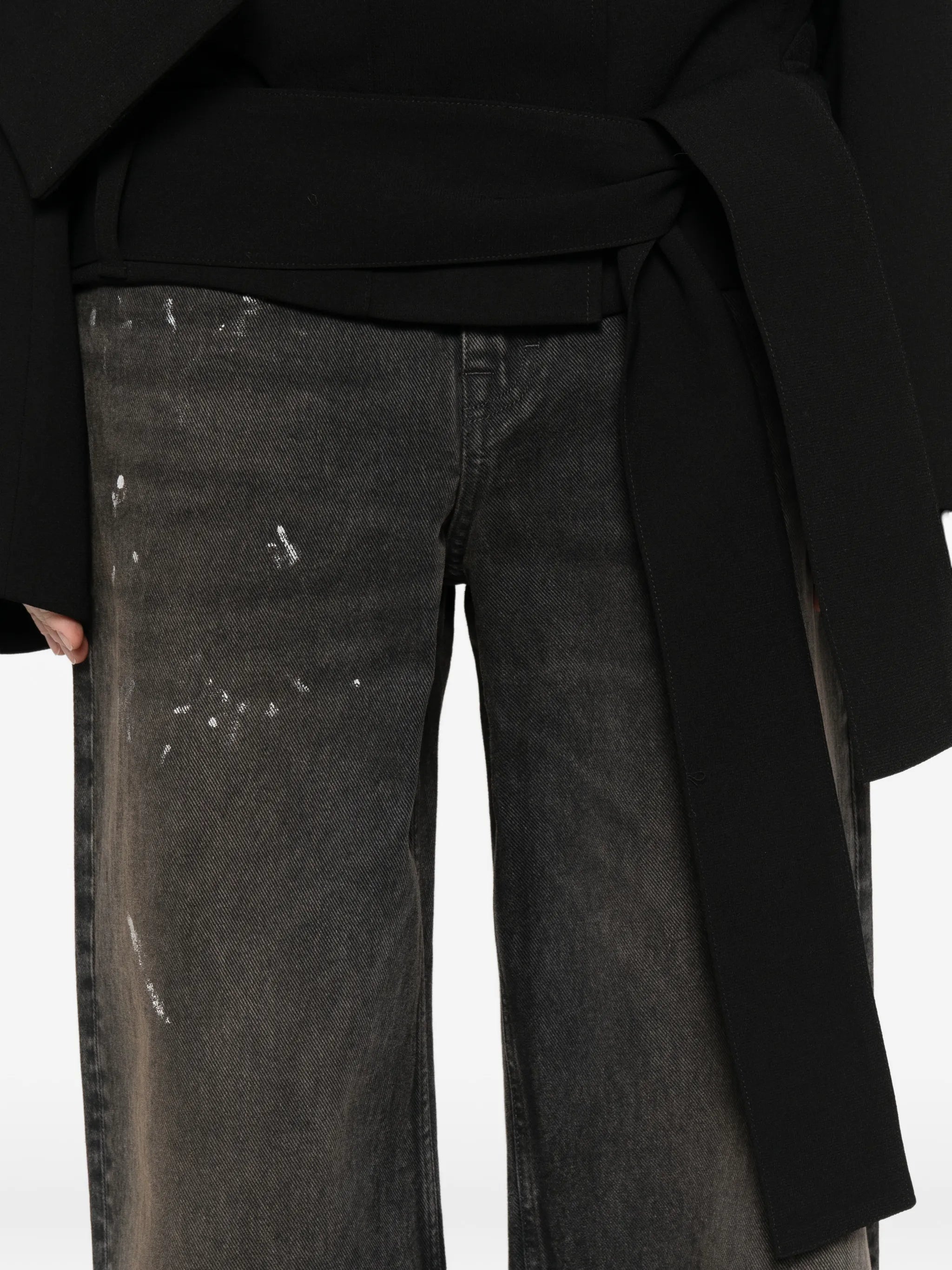 Full Cut washed-effect jeans