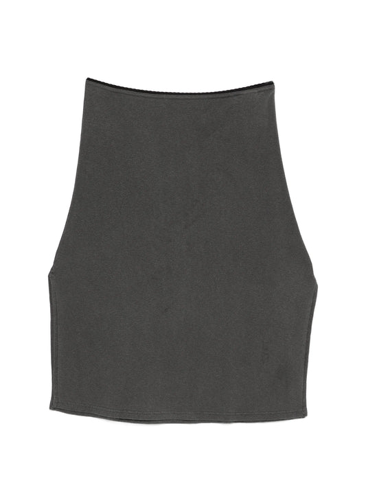 Picnic scalloped-trim midi skirt