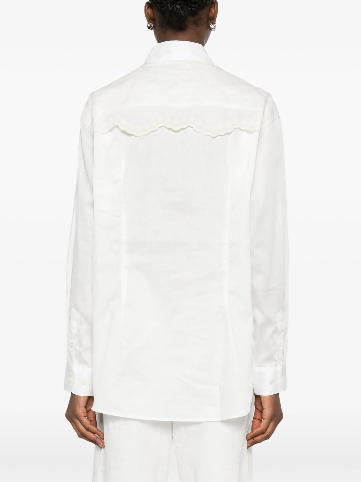 lace-trim shirt