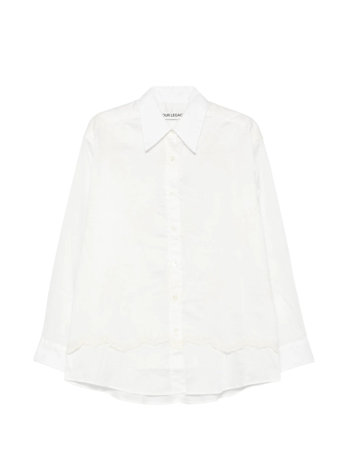 lace-trim shirt