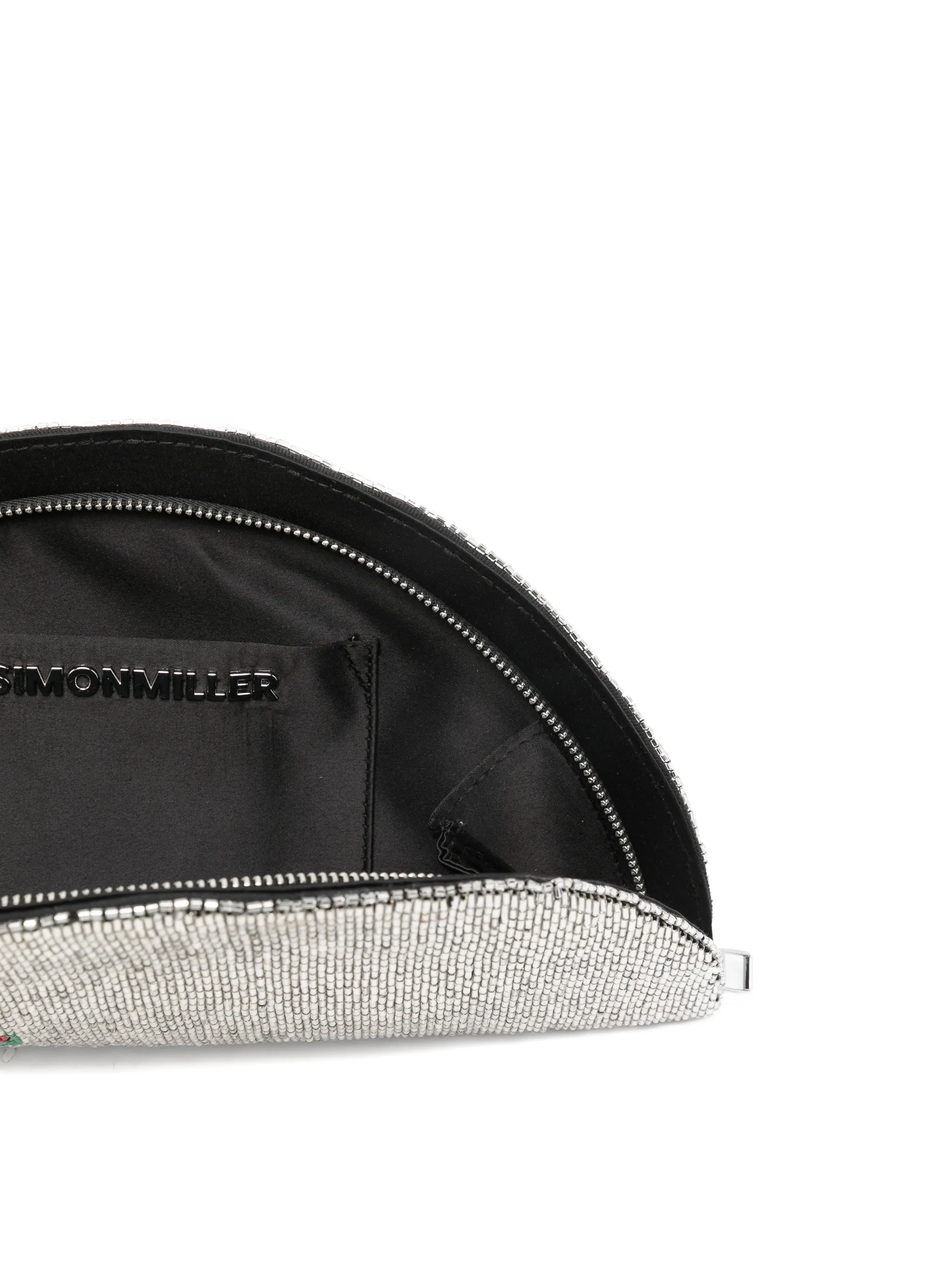 beaded lune clutch