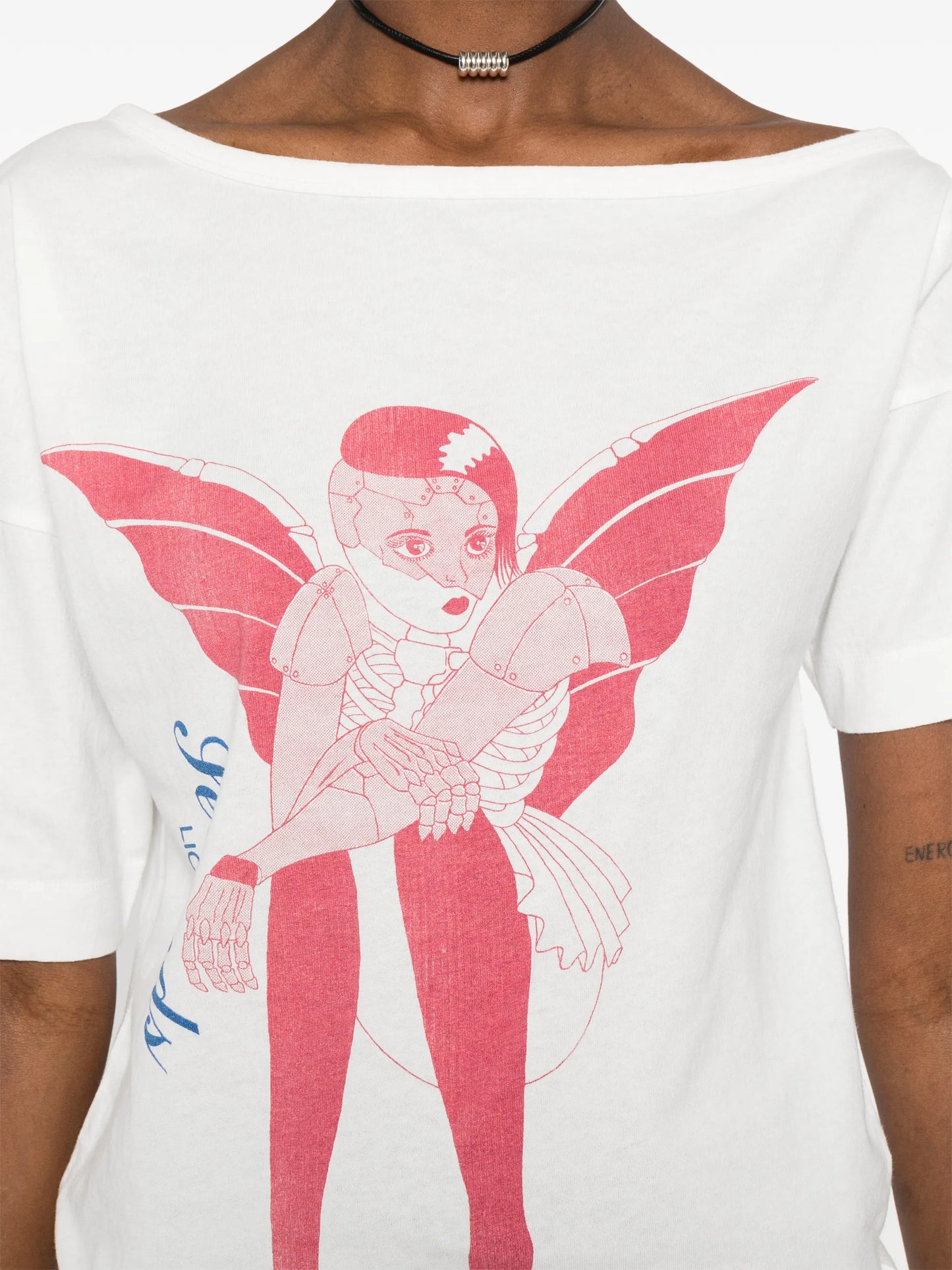 Slant printed T-shirt