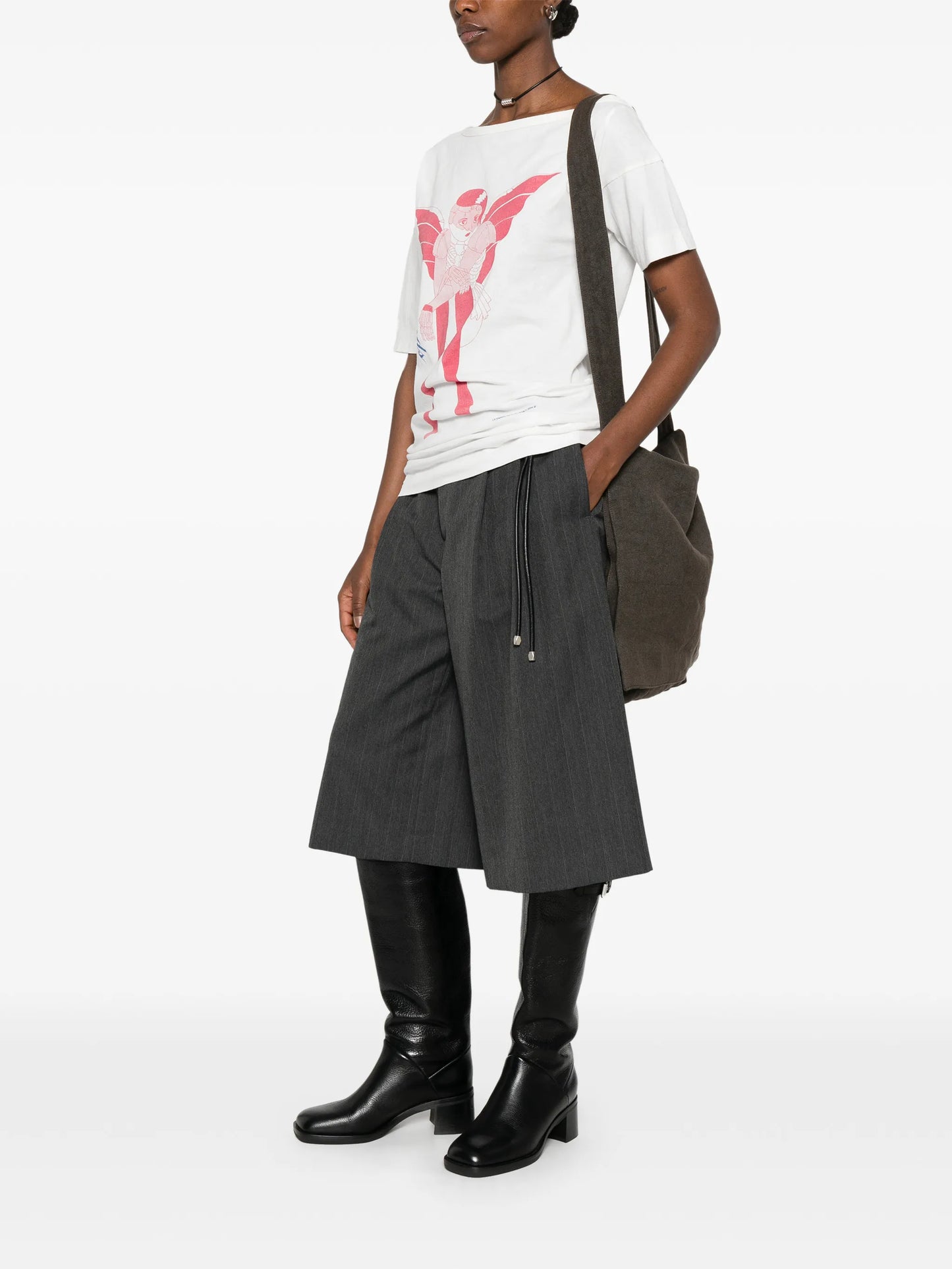 Slant printed T-shirt