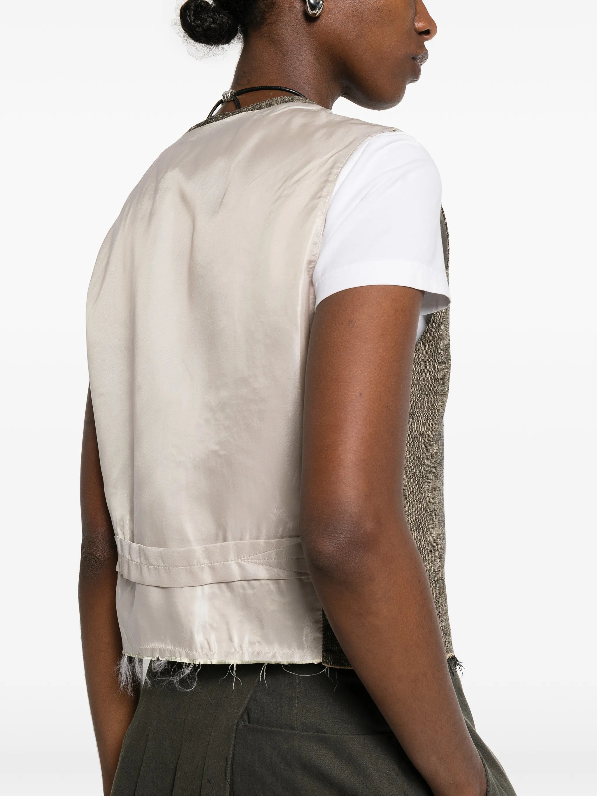 Base frayed-edge waistcoat