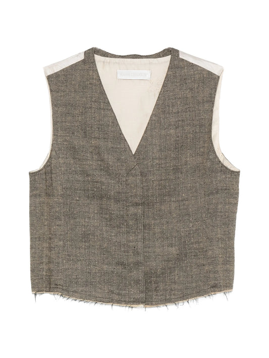 Base frayed-edge waistcoat