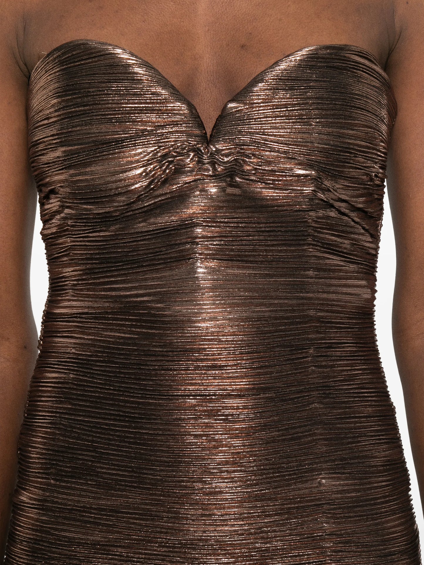 Calypsa ruched midi dress