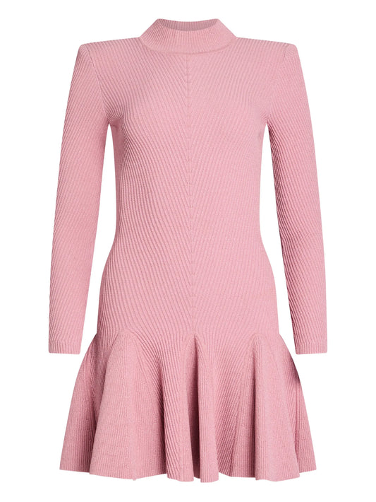 Sydonie knitted ruffled-hem mini dress