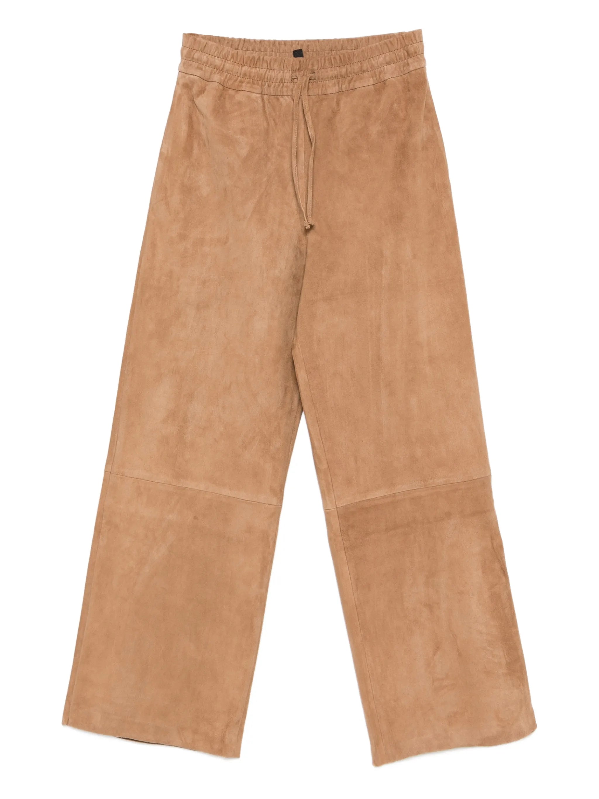 Blair elastic-waistband leather trousers