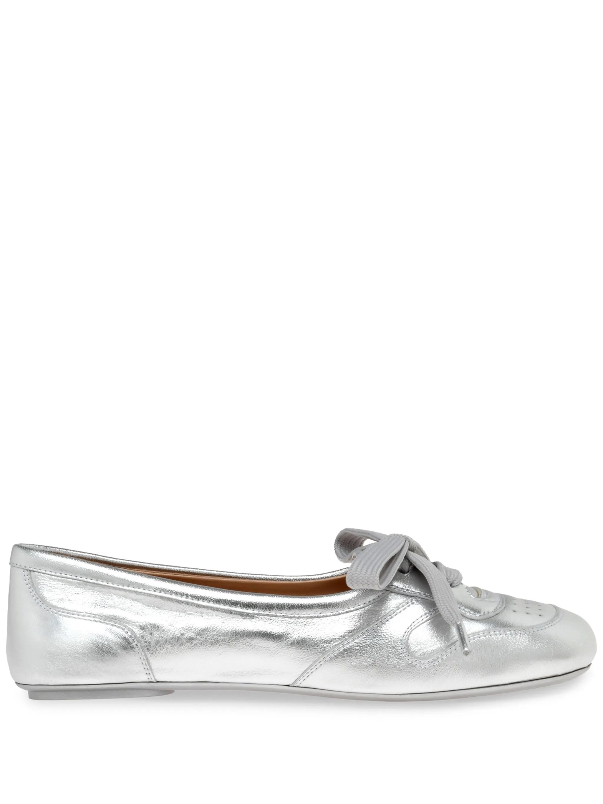 Vault lace-up perforated ballet flats