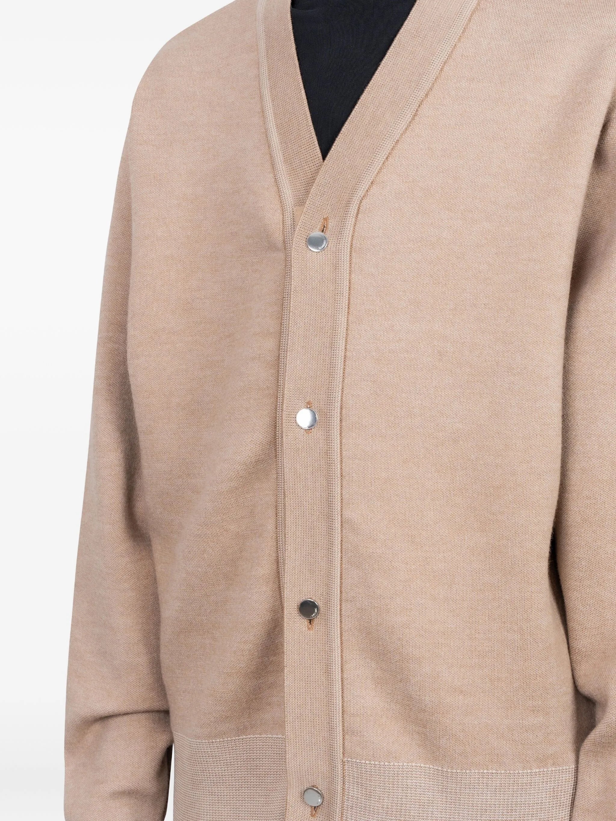 buttoned V-neck cardigan