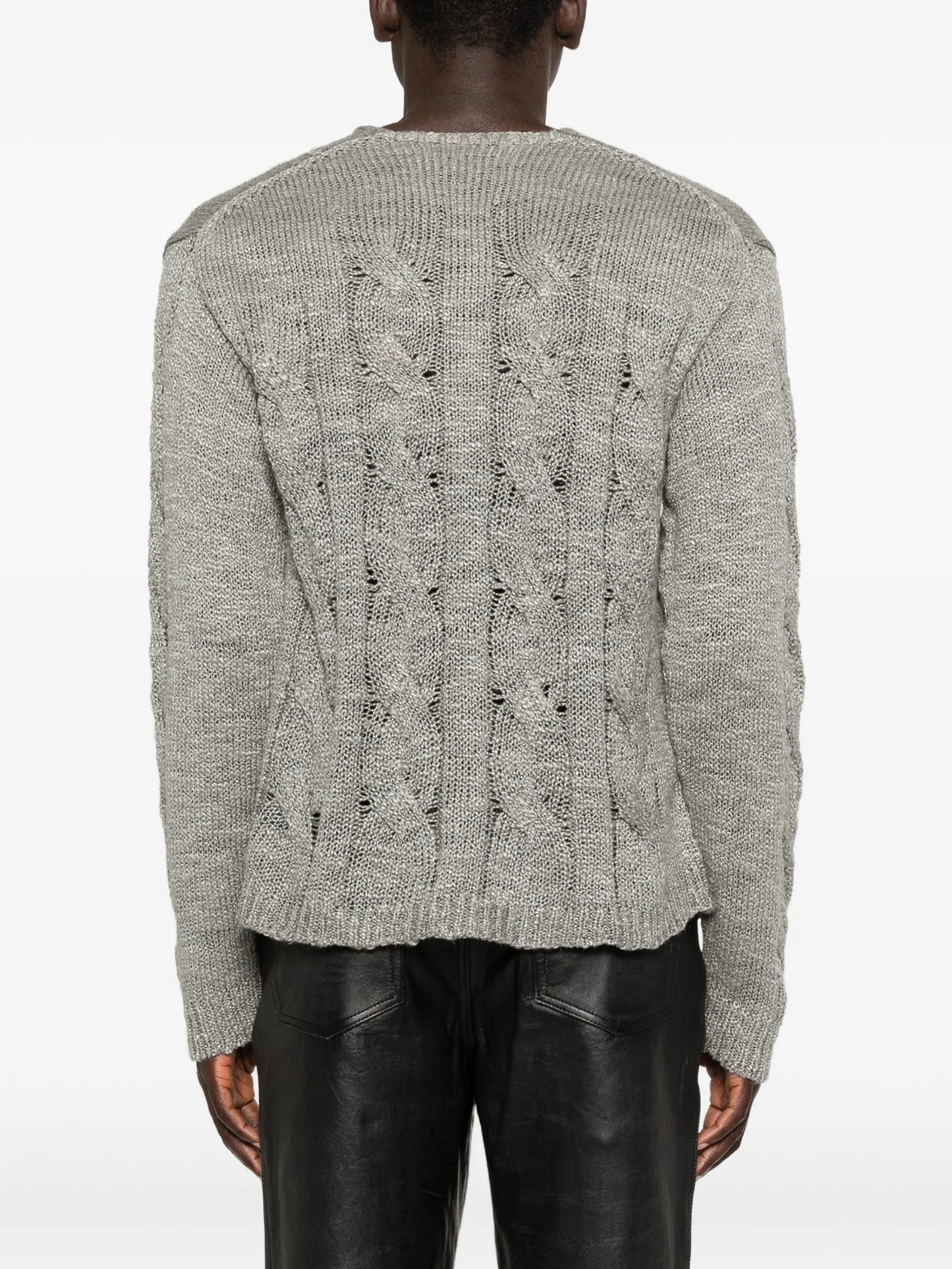 Link cable-knit sweater