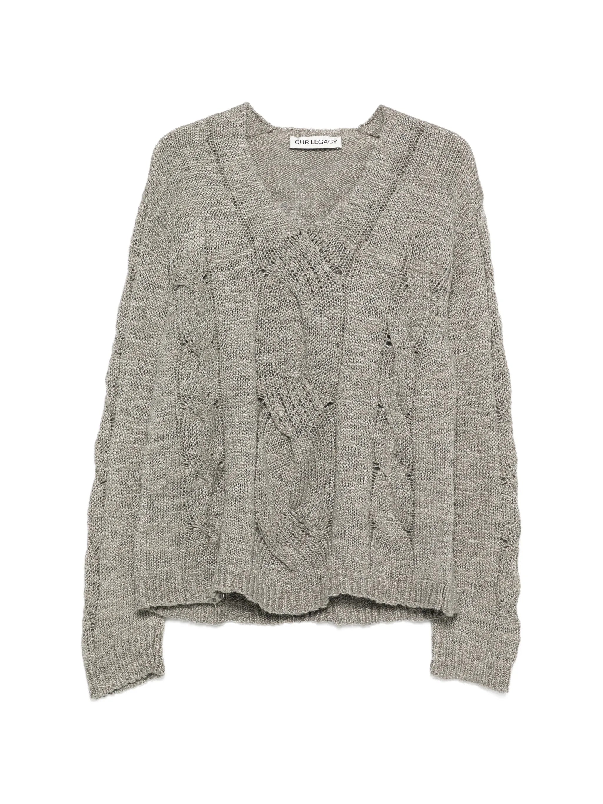 Link cable-knit sweater