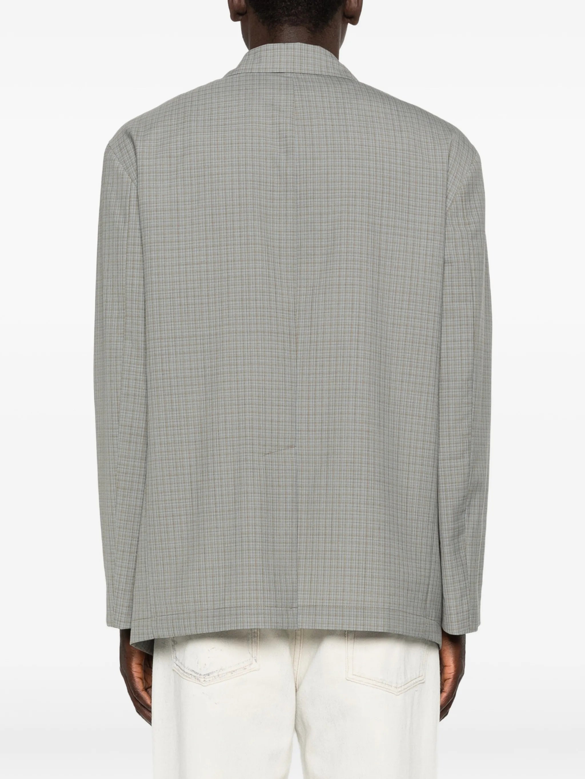 Industry check-pattern blazer