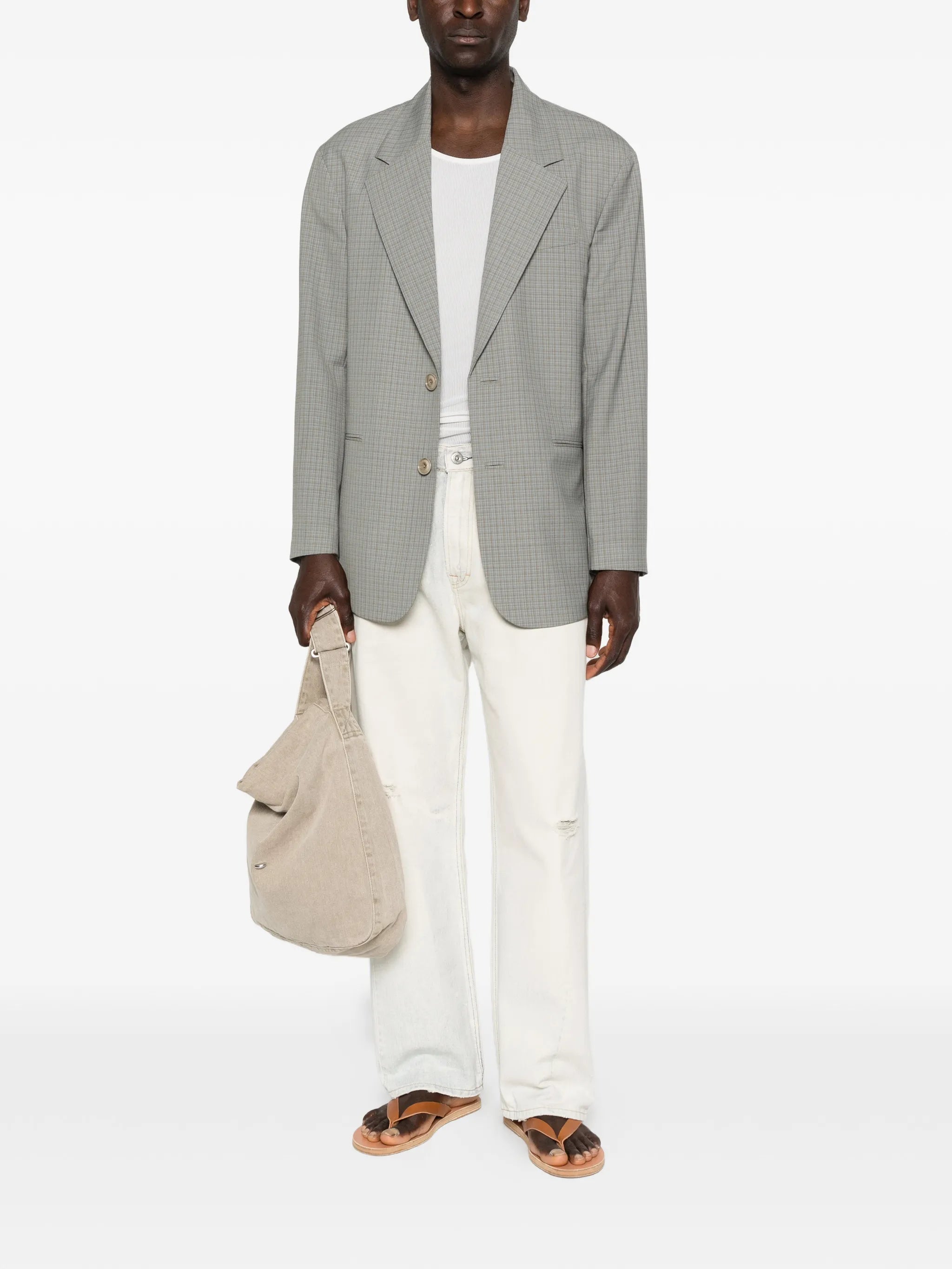 Industry check-pattern blazer