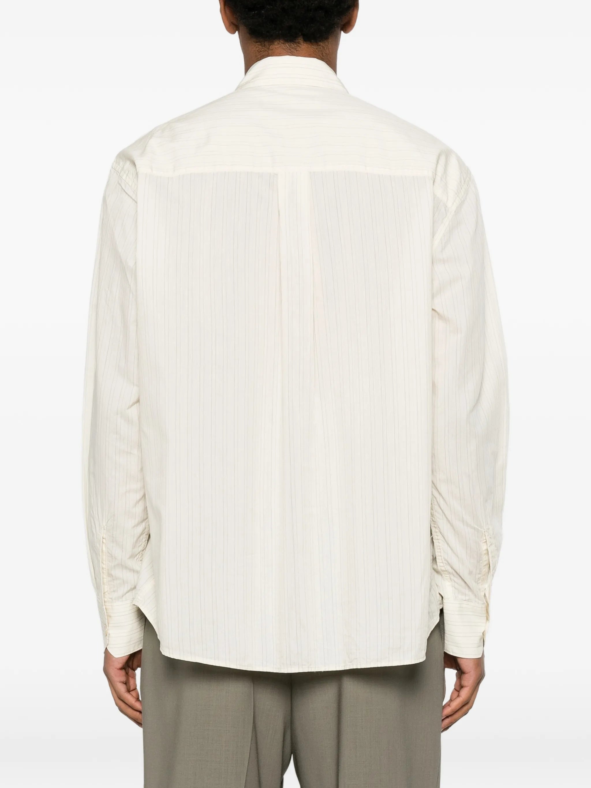 Above pinstriped shirt