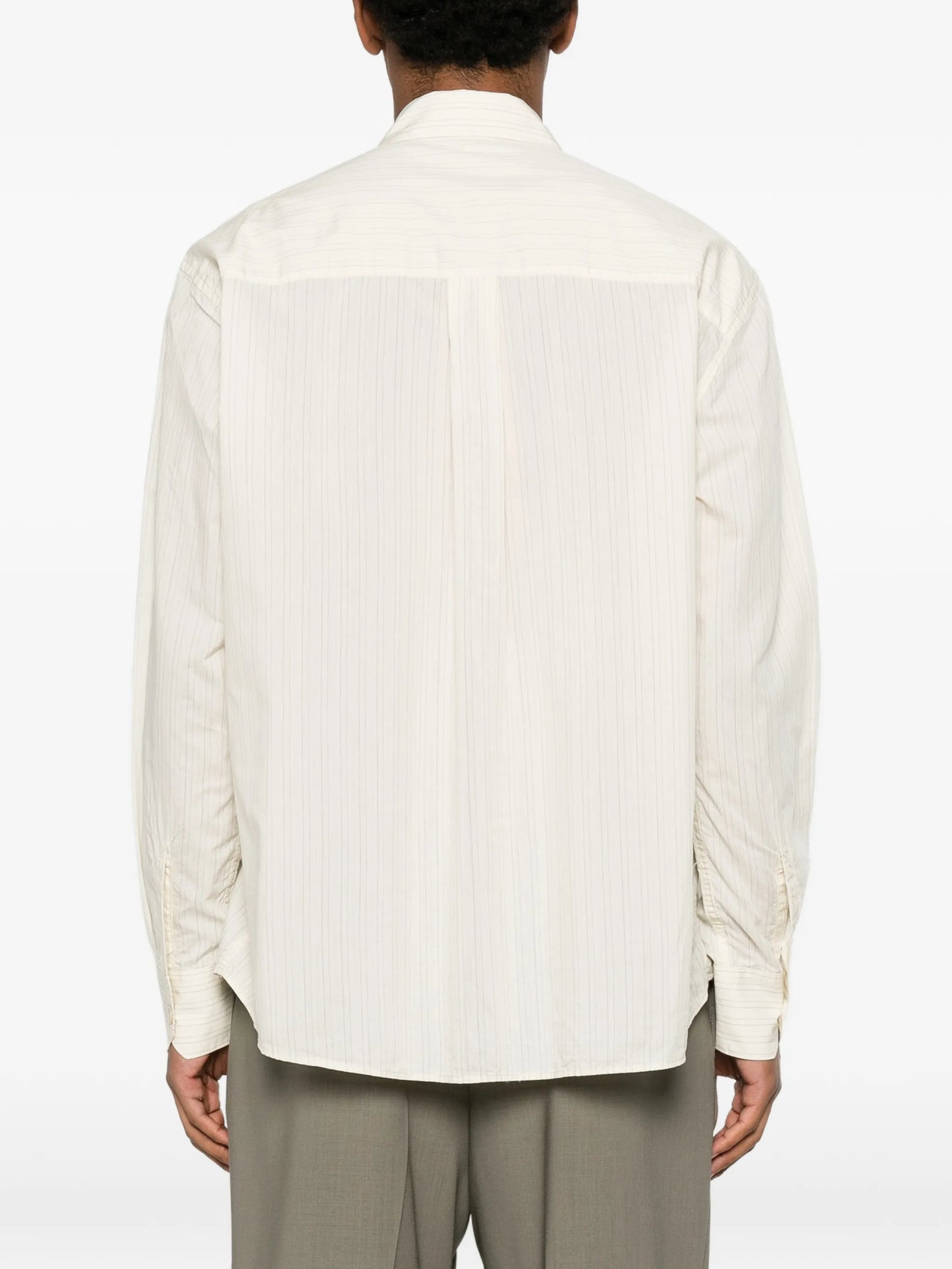 Above pinstriped shirt