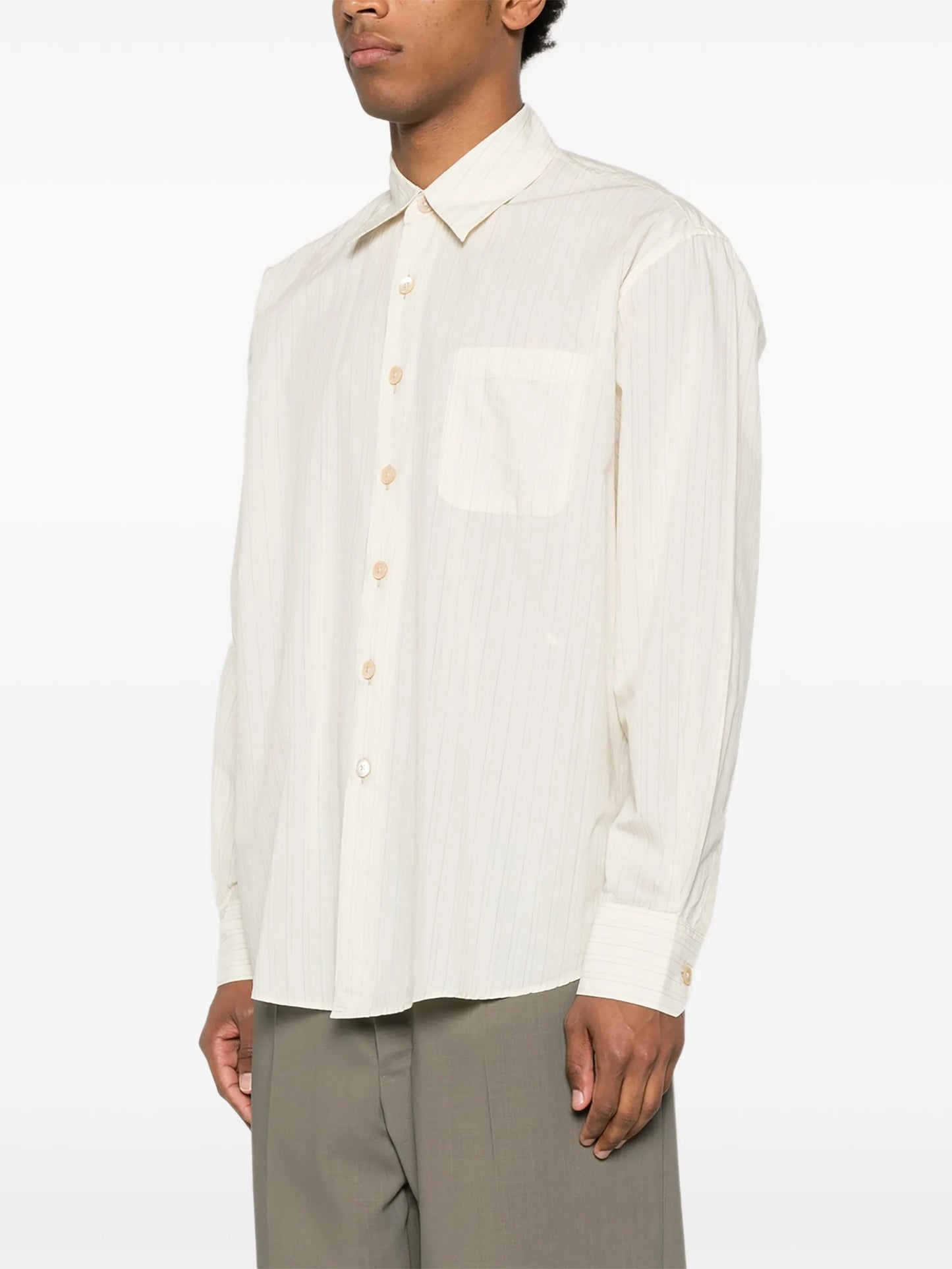 Above pinstriped shirt