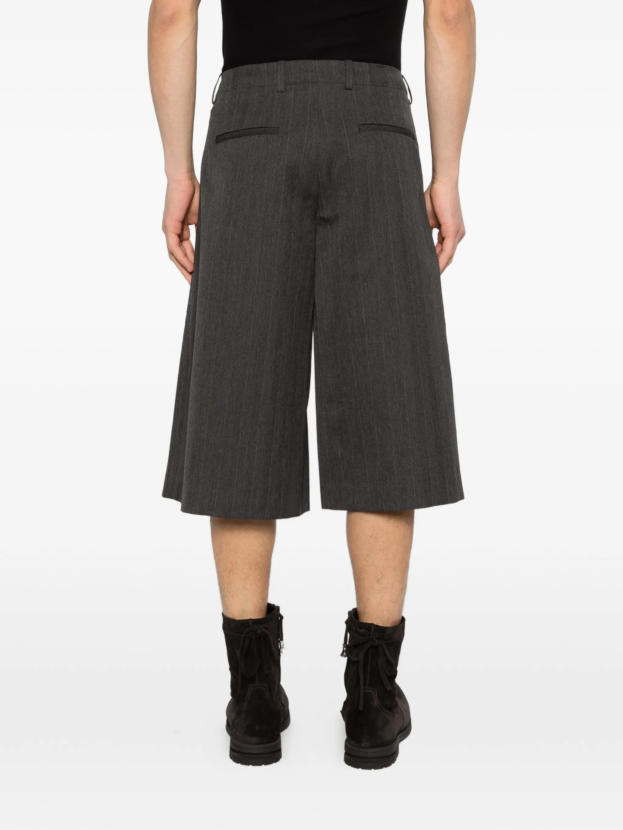 pinstripe tailored shorts