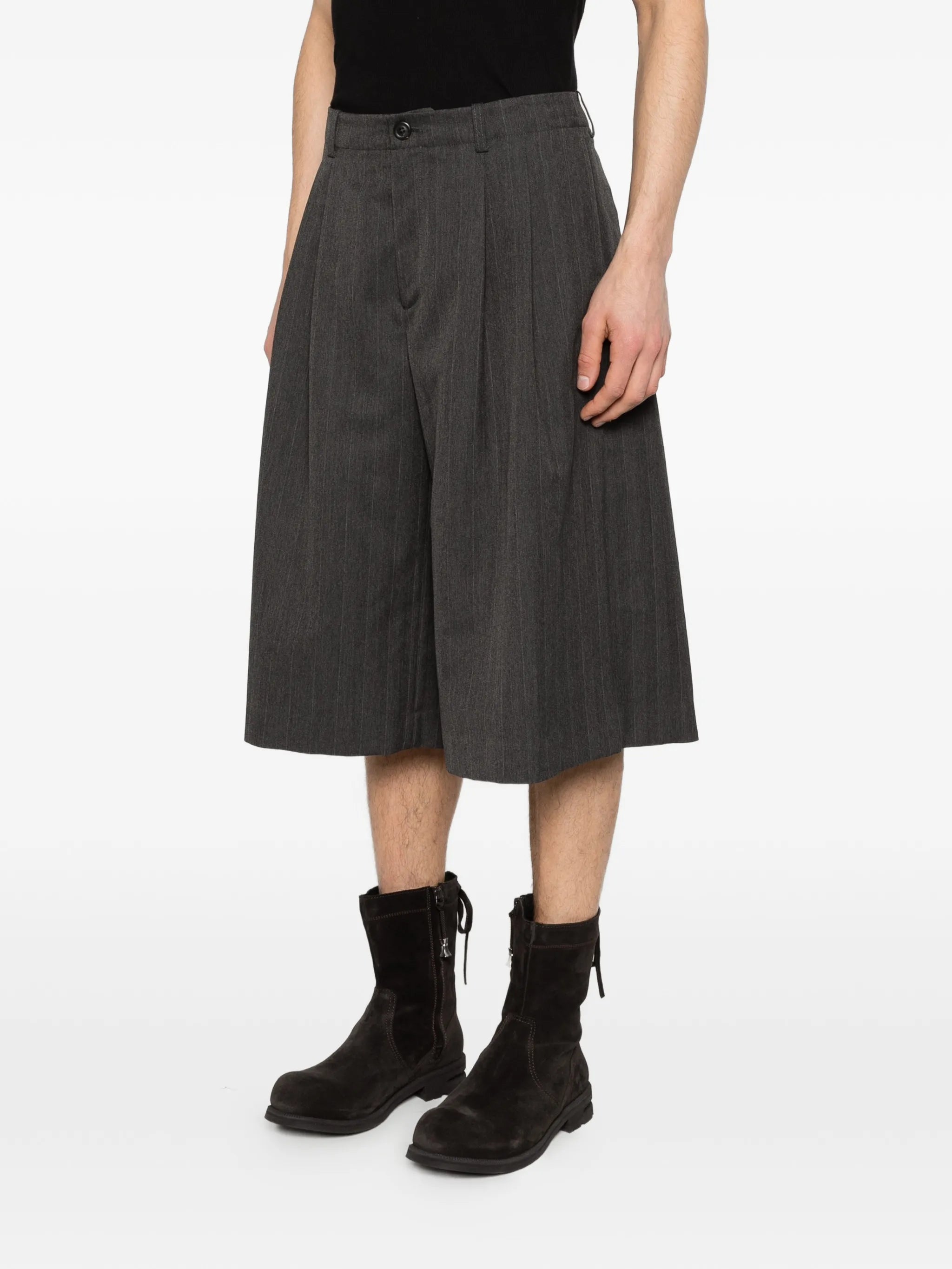 pinstripe tailored shorts