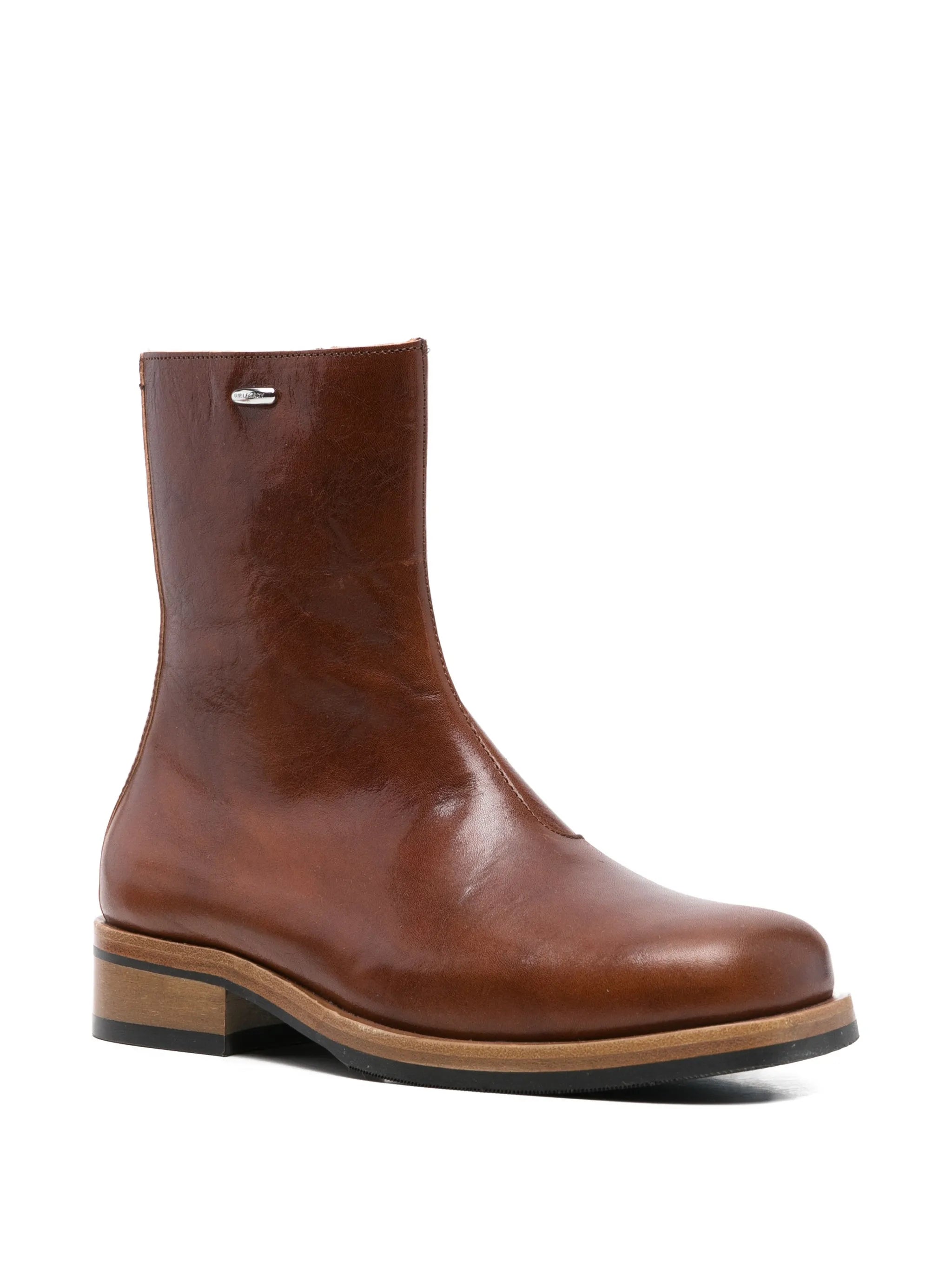 Camion leather ankle boots