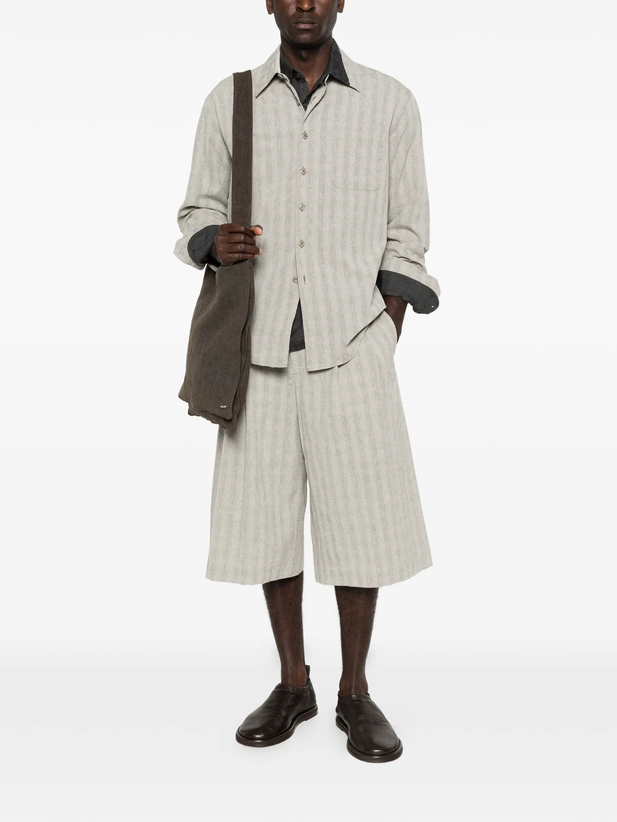 Split checked shorts