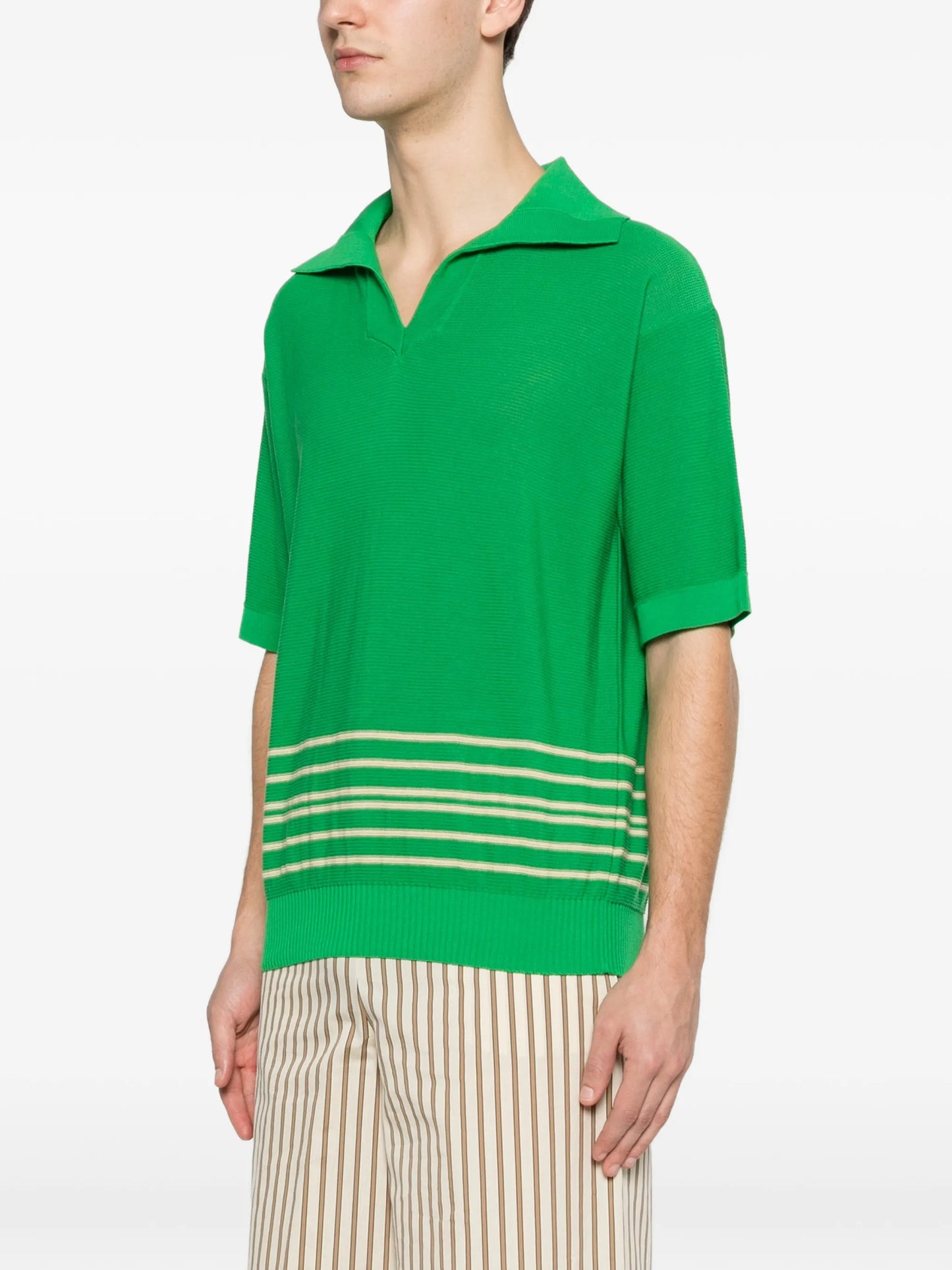 striped boxy polo
