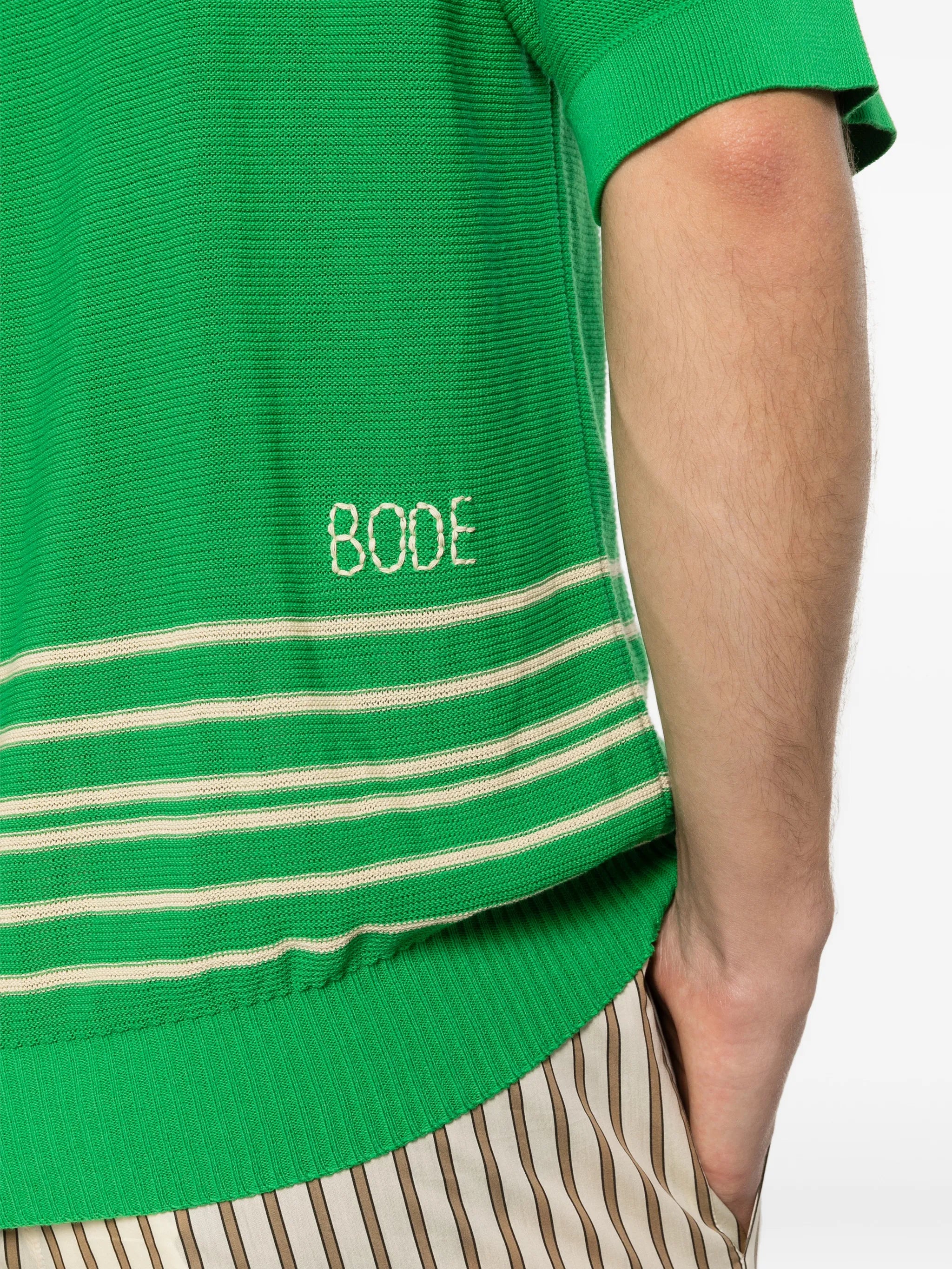striped boxy polo