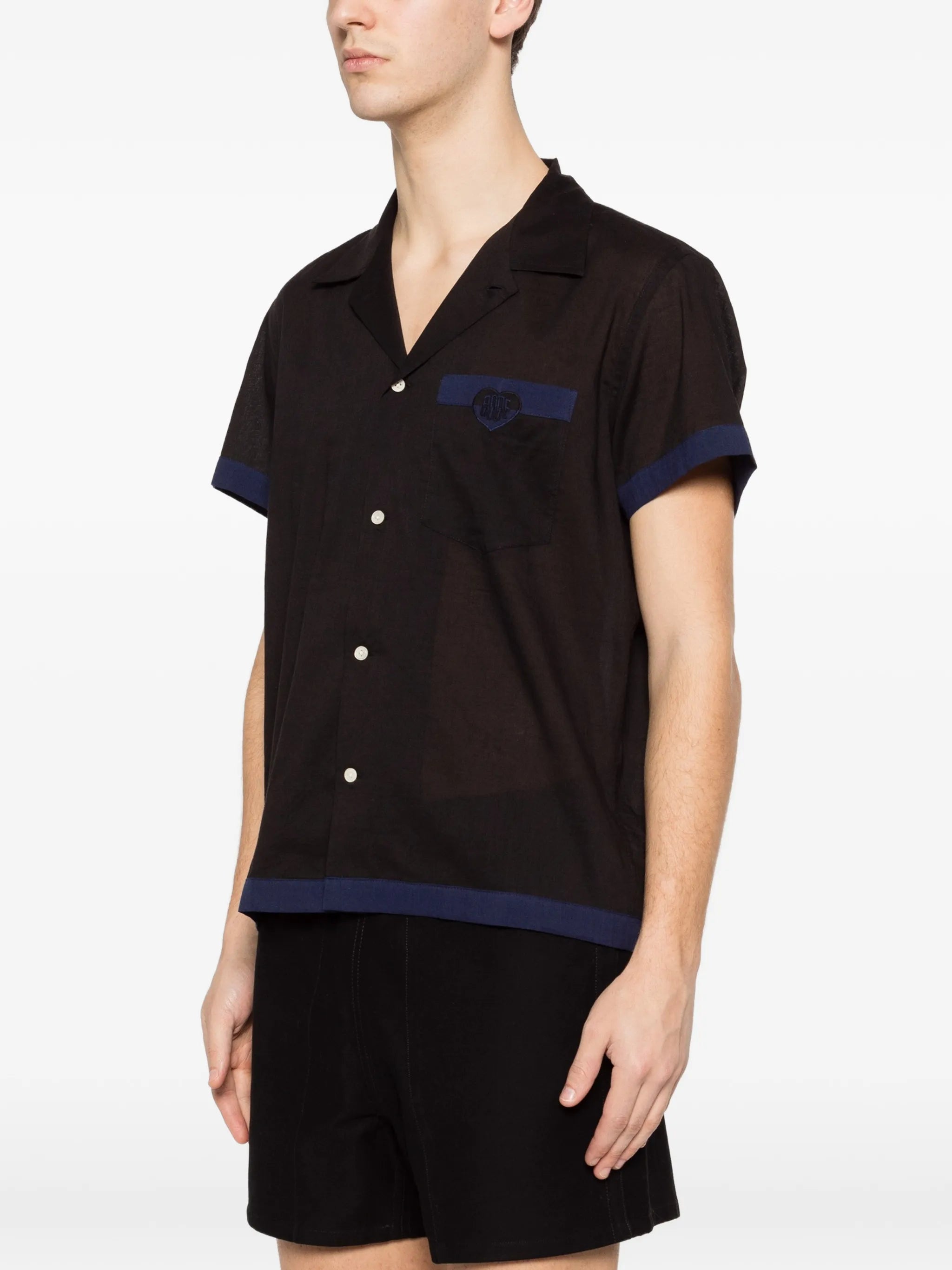 heart deco short-sleeve shirt