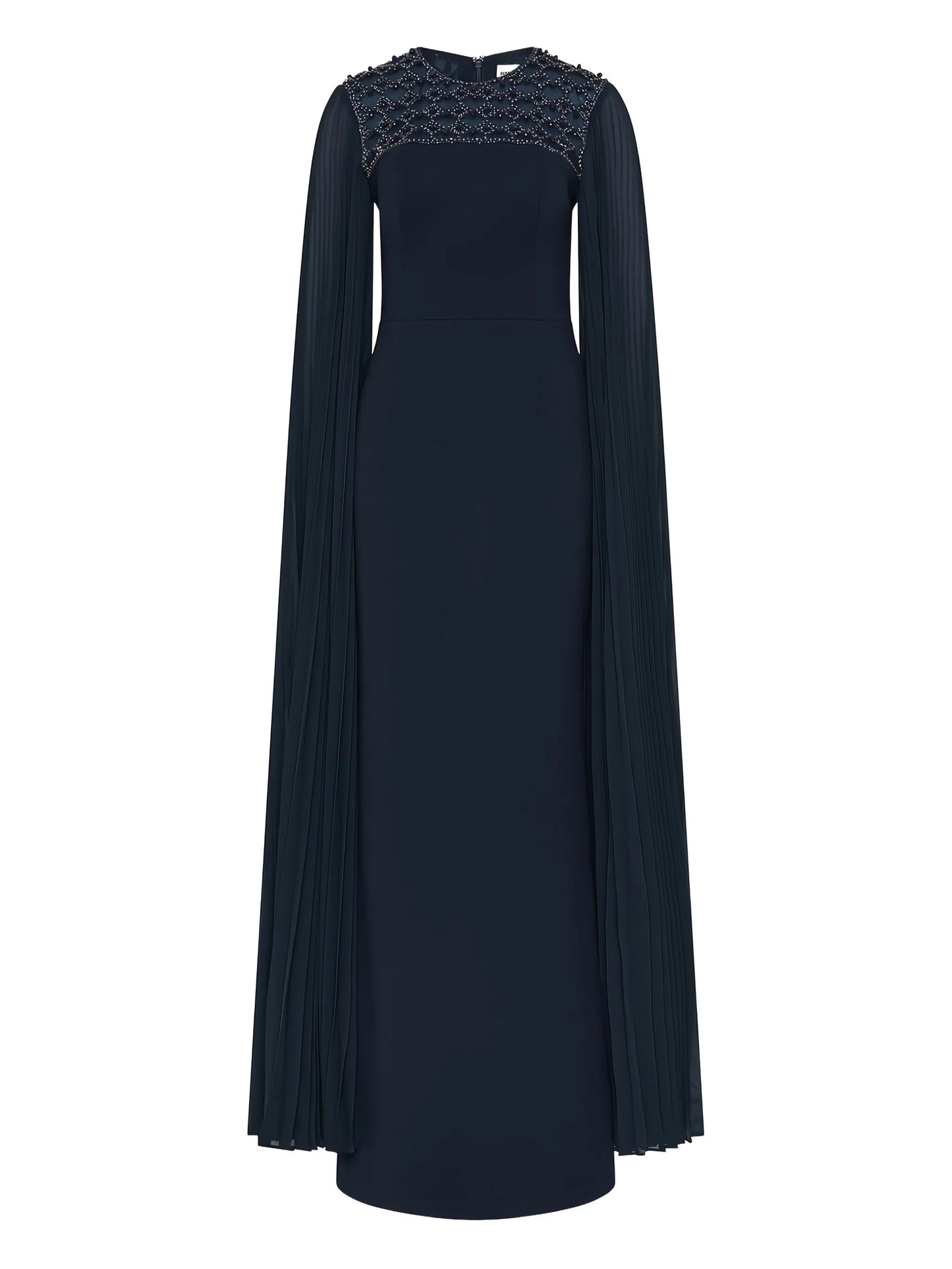 Memphis embellished pleated gown