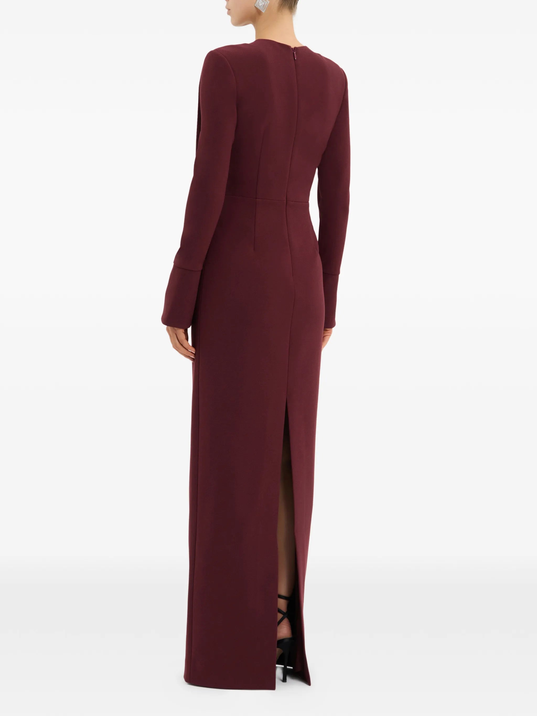 Lulee embellished long-sleeve maxi dress