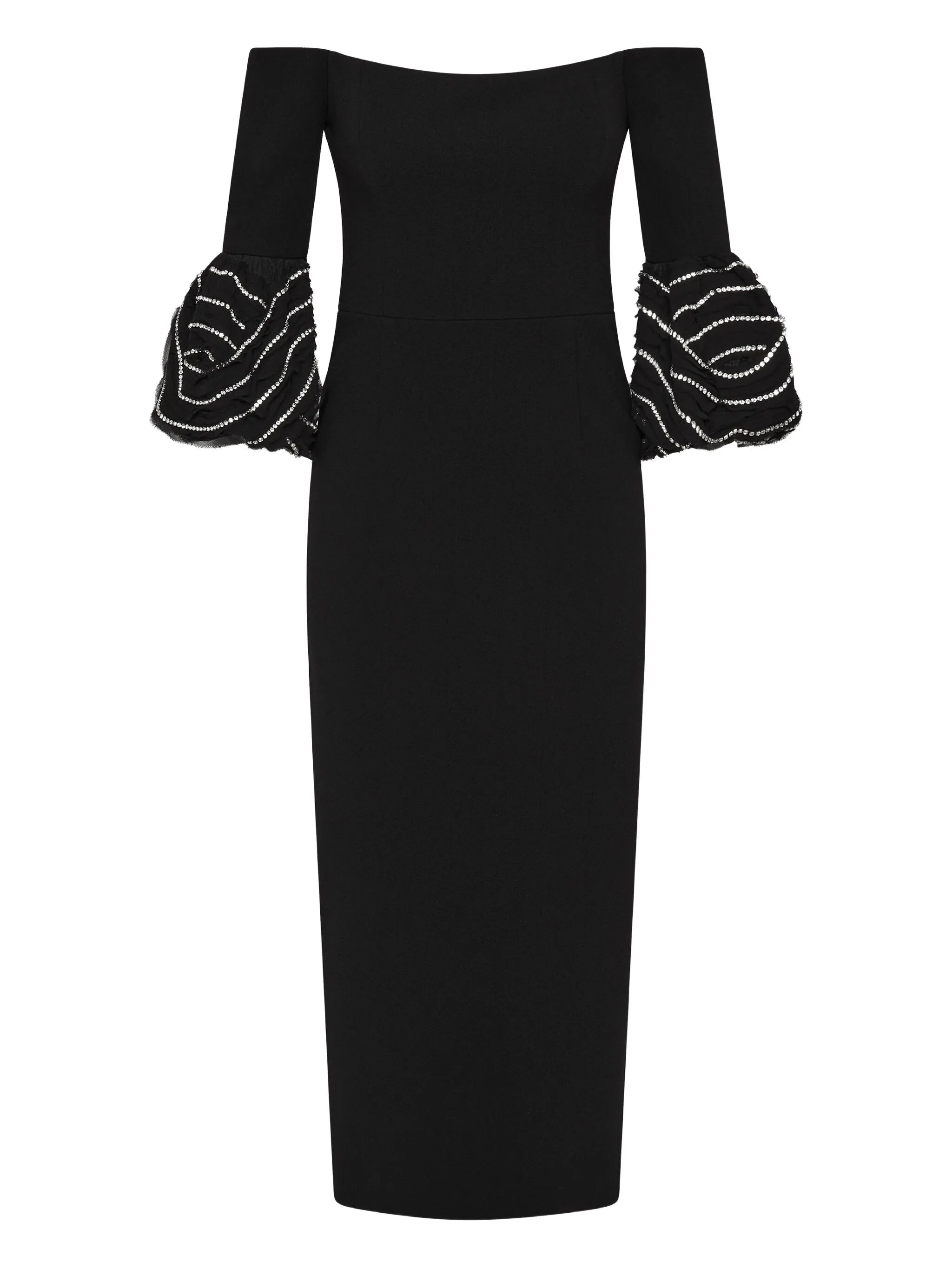 Bellatrix off shoulder ruffled midi dress