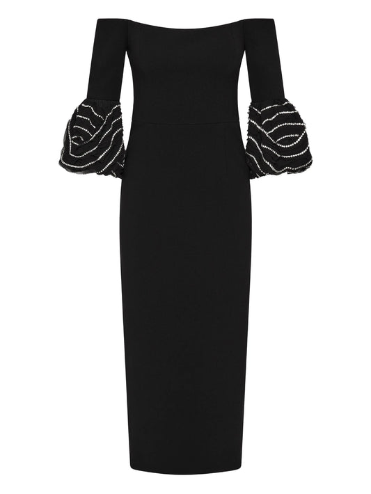 Bellatrix off shoulder ruffled midi dress