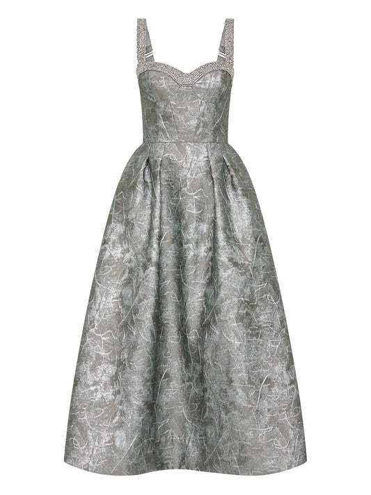 embellished sterling midi dress