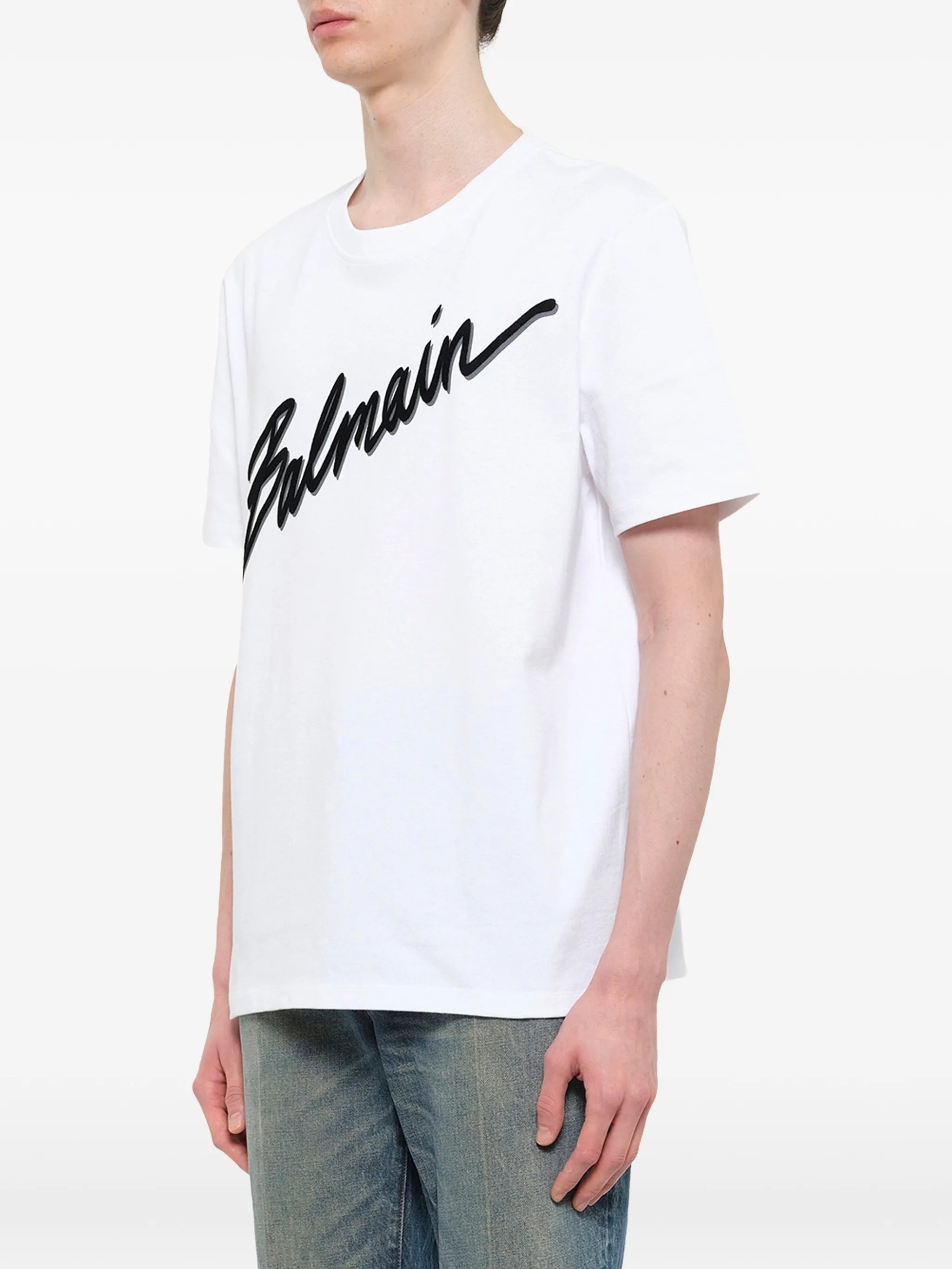 logo-embroidered T-shirt