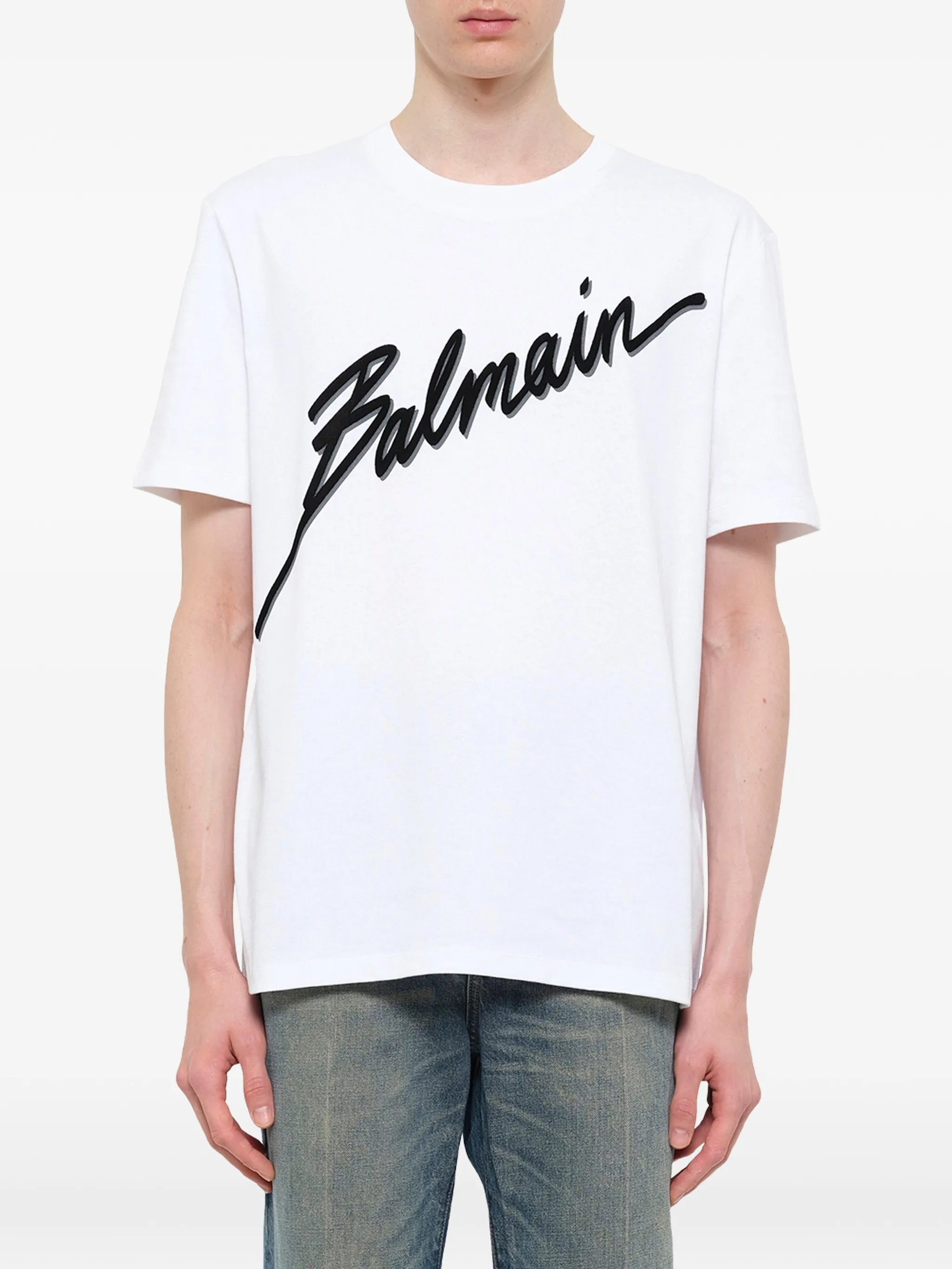 logo-embroidered T-shirt