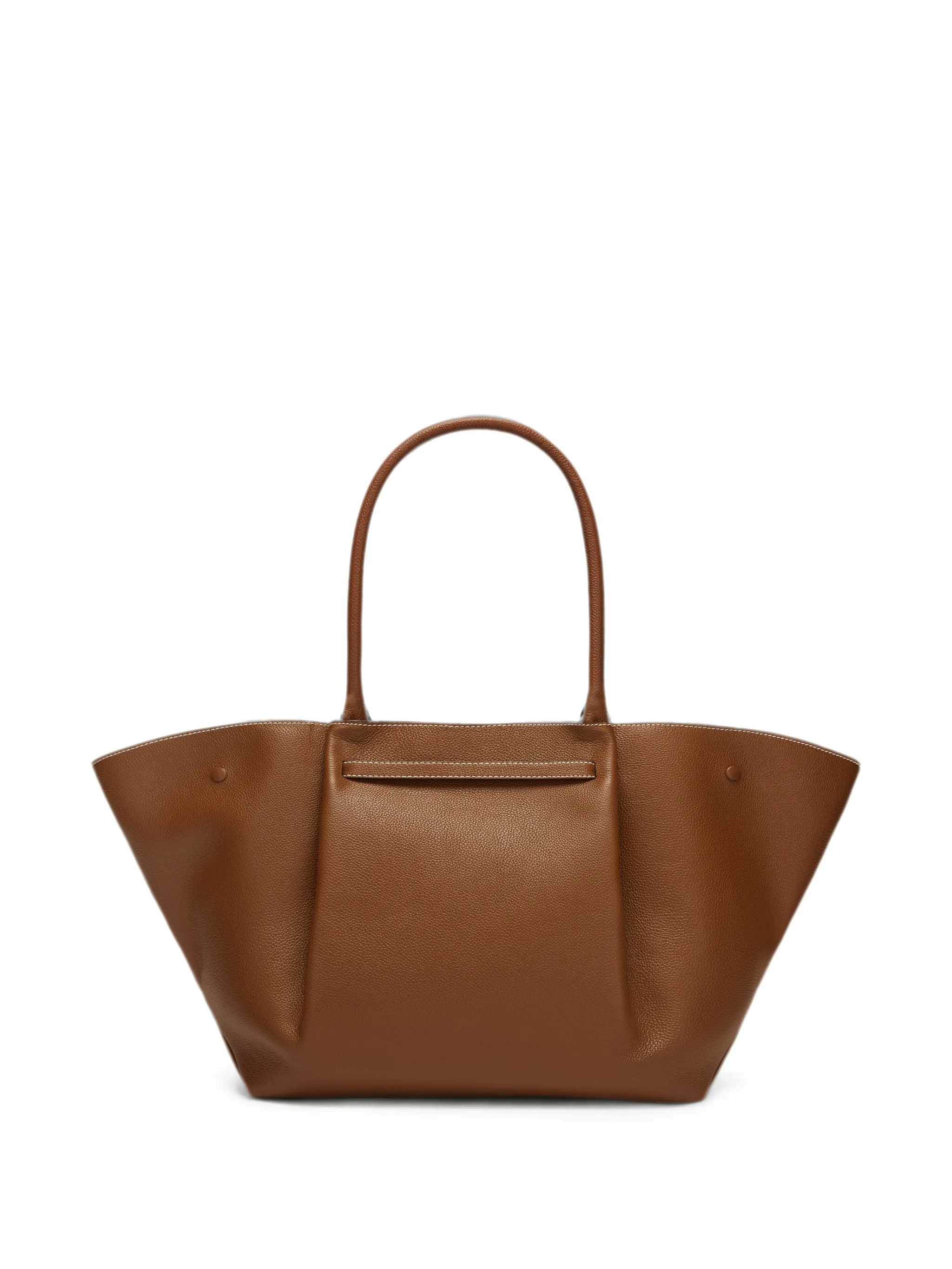 The New York contrast-stitching leather tote bag