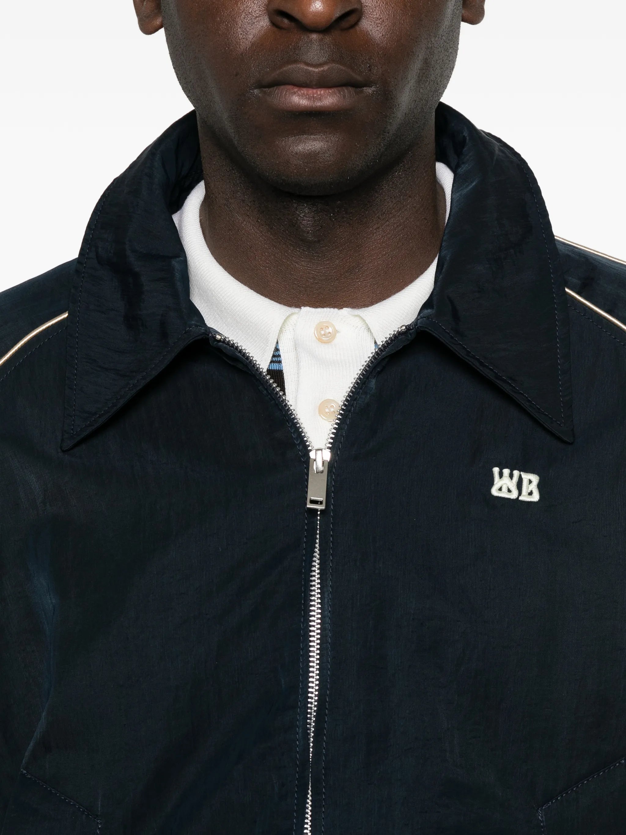 Taslan logo-detail jacket