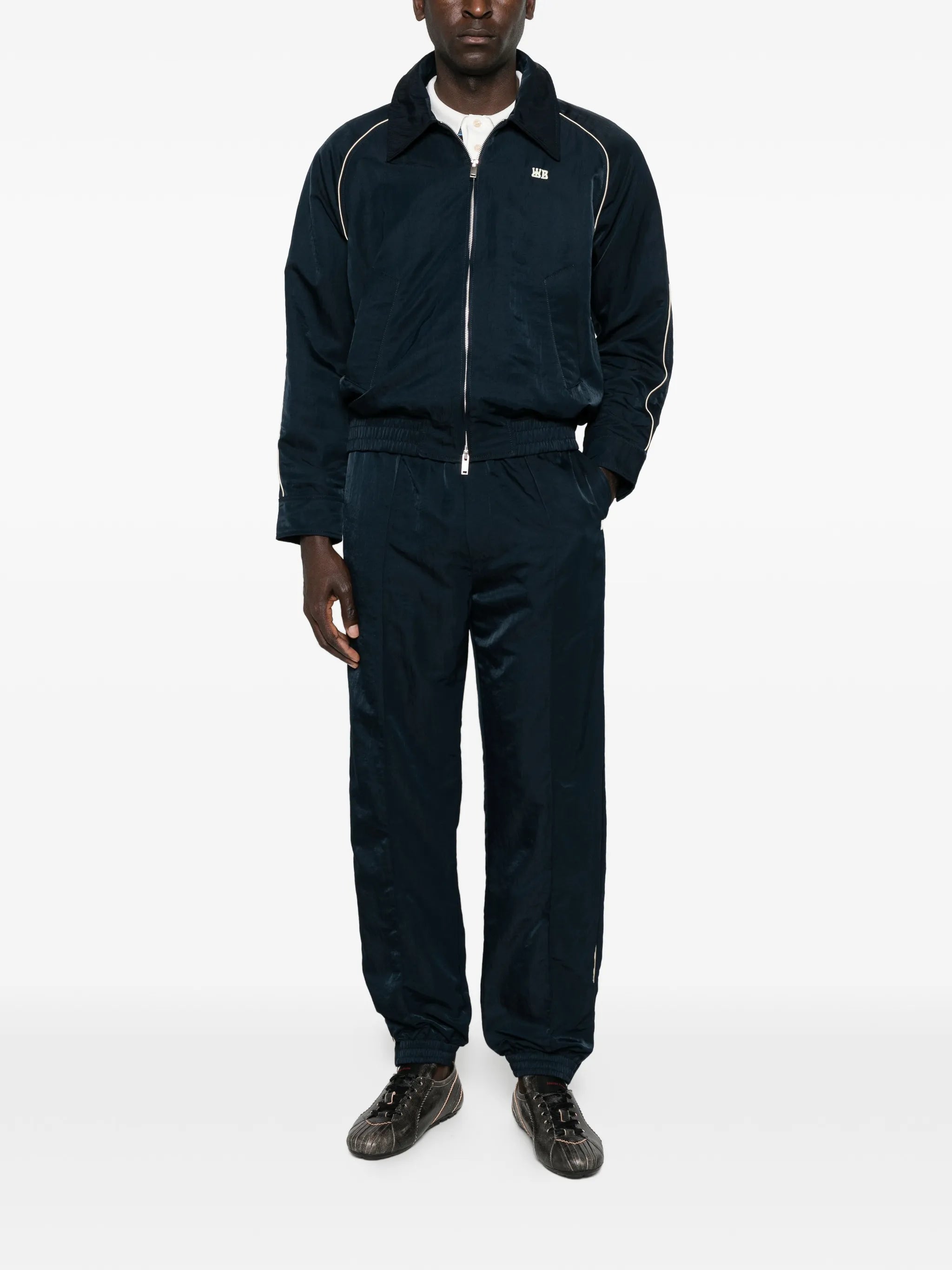 Taslan logo-detail jacket