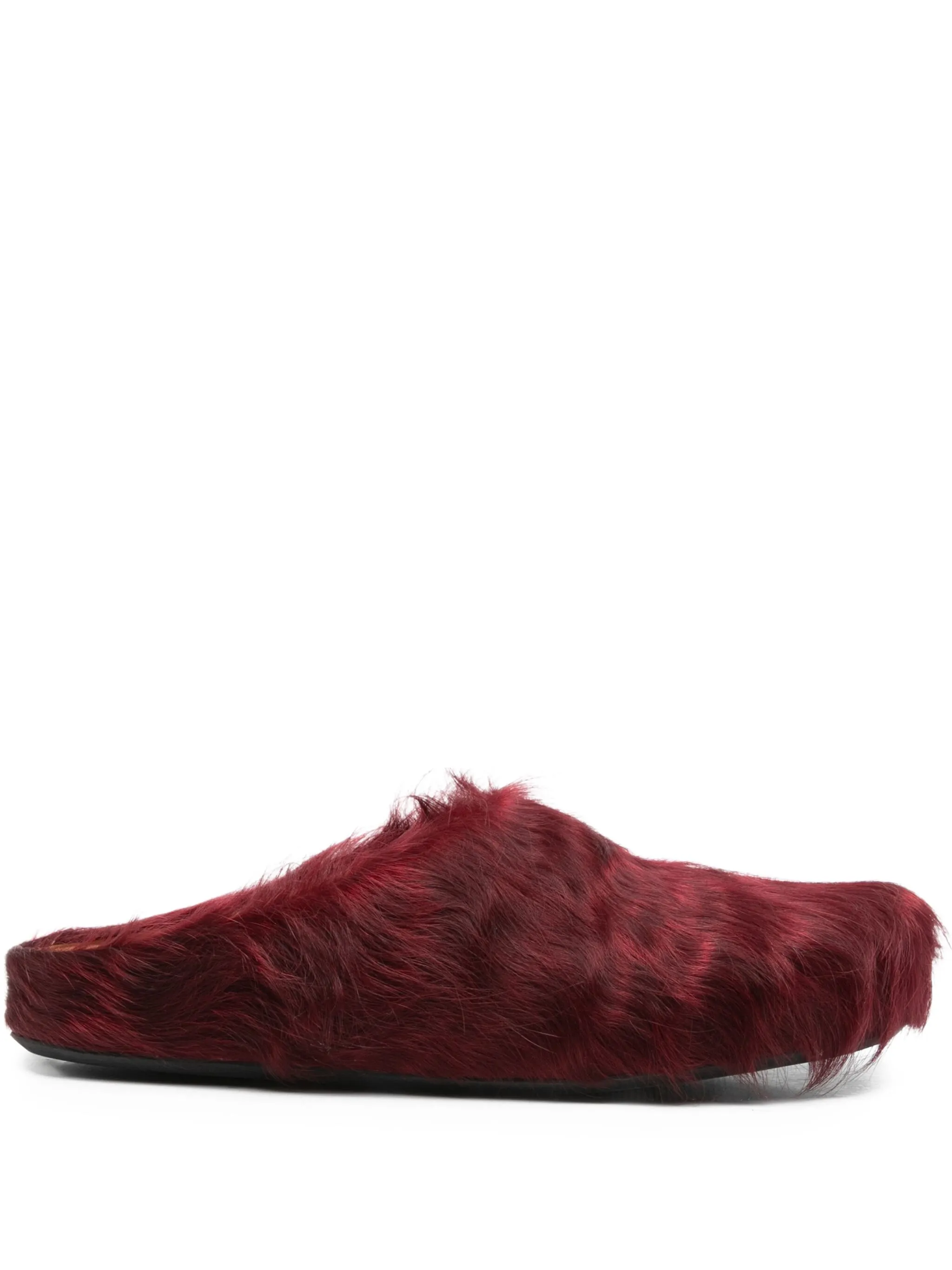long hair calfskin Fussbett sabots
