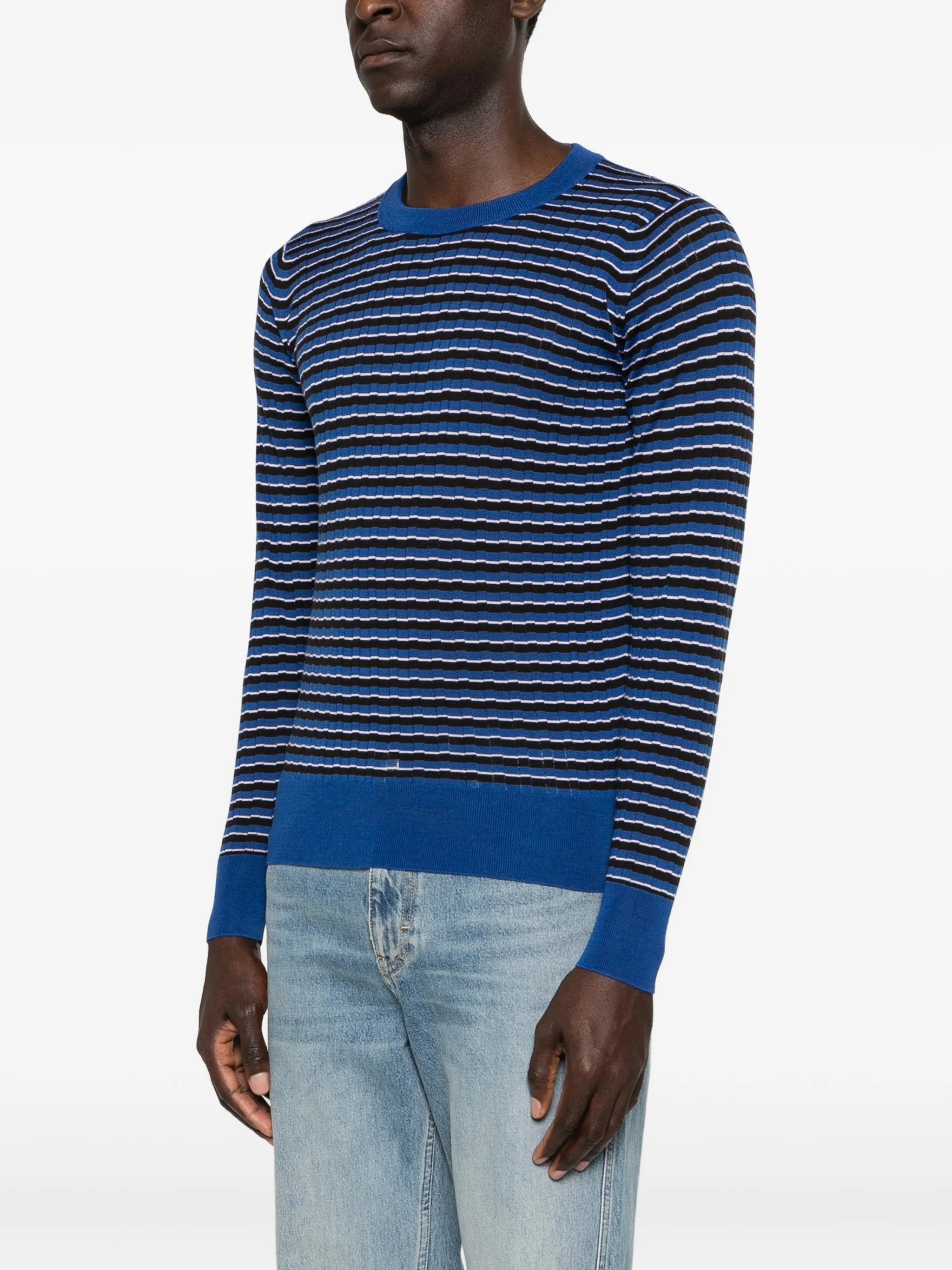 x John Smedley striped T-shirt