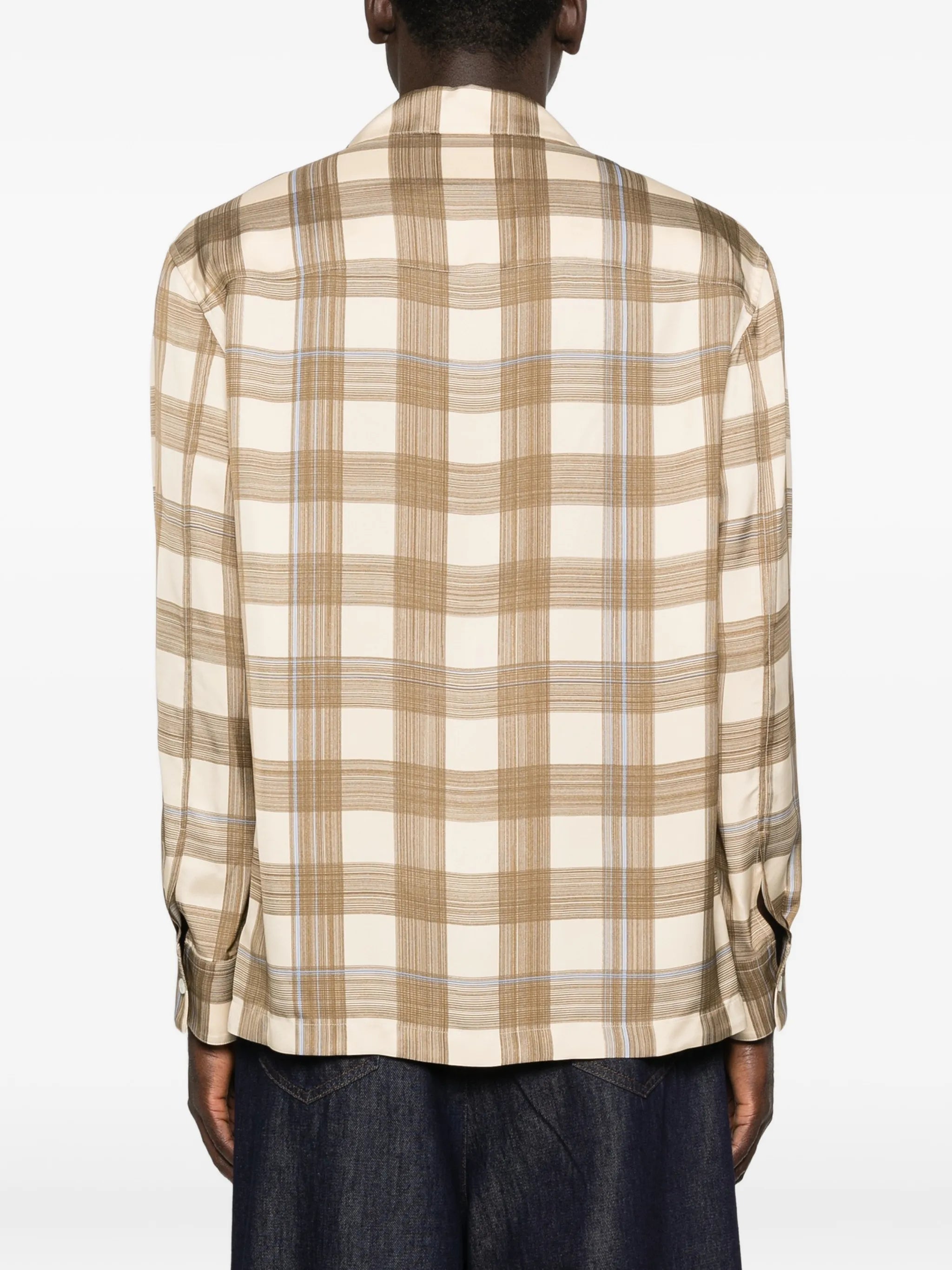 check-print shirt