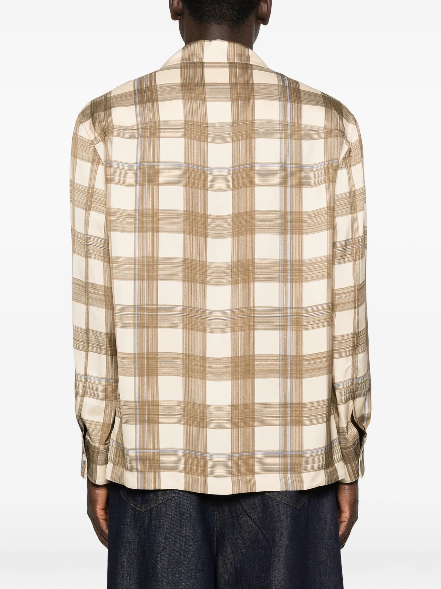 check-print shirt